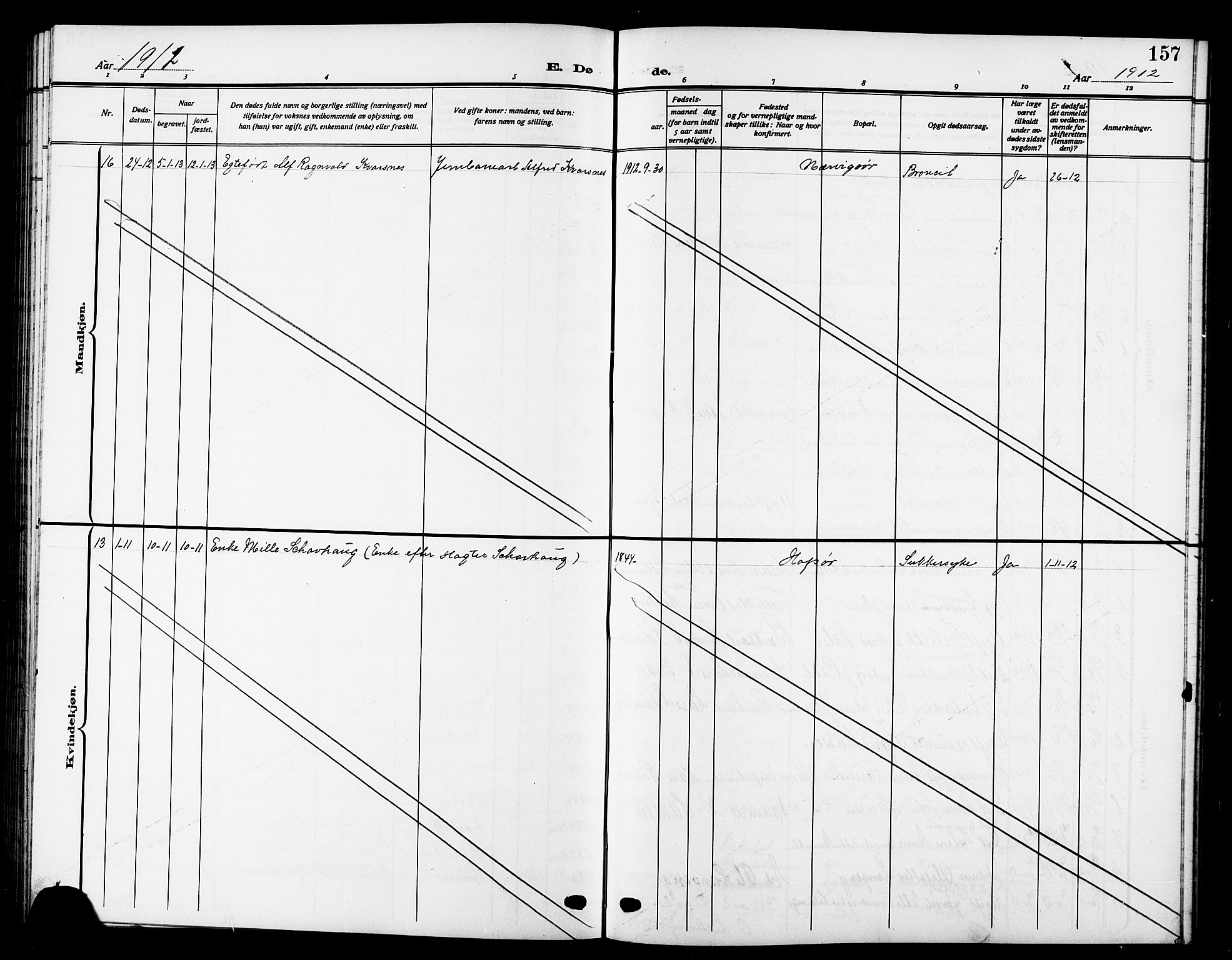 Ministerialprotokoller, klokkerbøker og fødselsregistre - Sør-Trøndelag, SAT/A-1456/669/L0831: Parish register (copy) no. 669C01, 1909-1924, p. 157