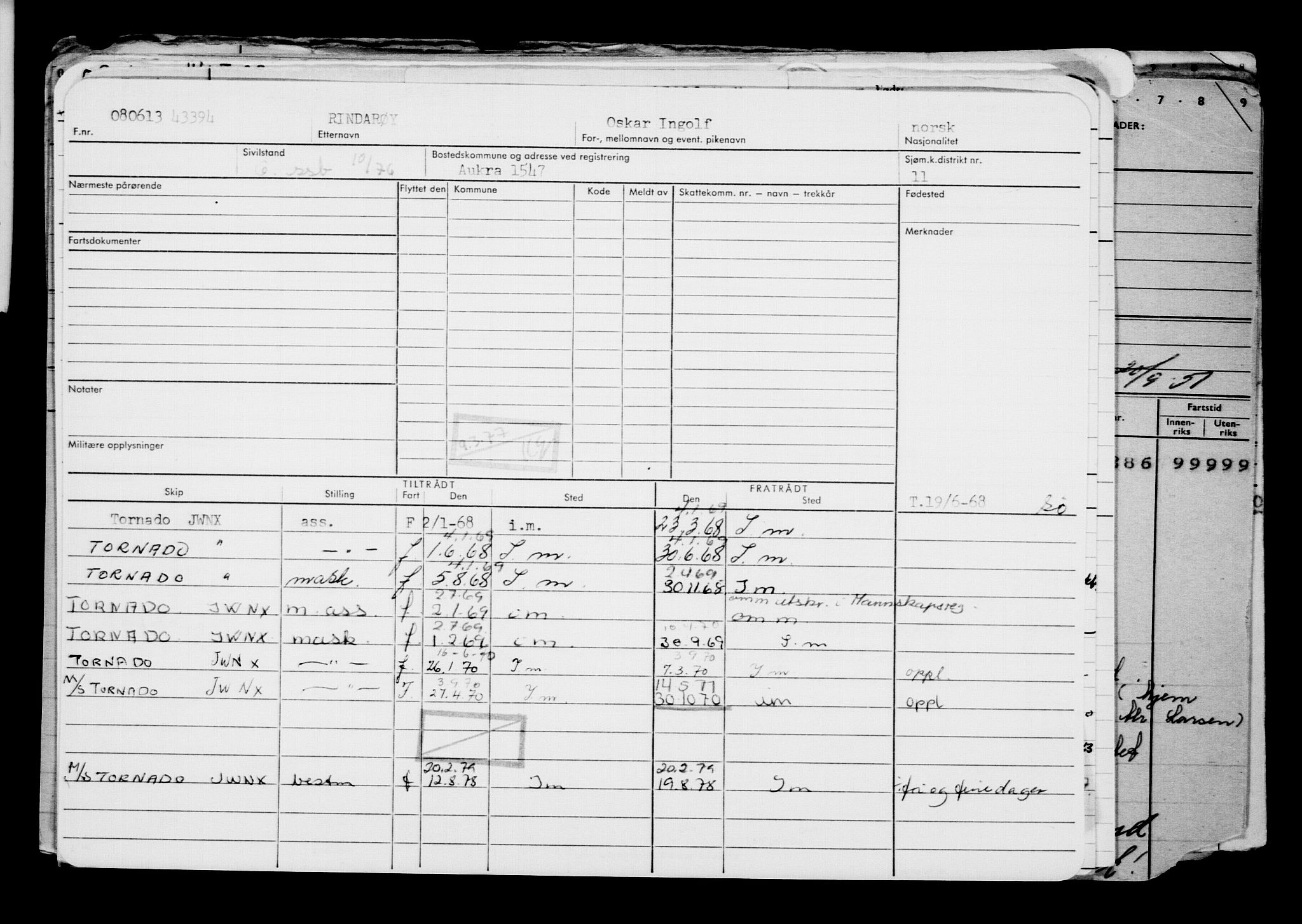 Direktoratet for sjømenn, AV/RA-S-3545/G/Gb/L0113: Hovedkort, 1913, p. 171