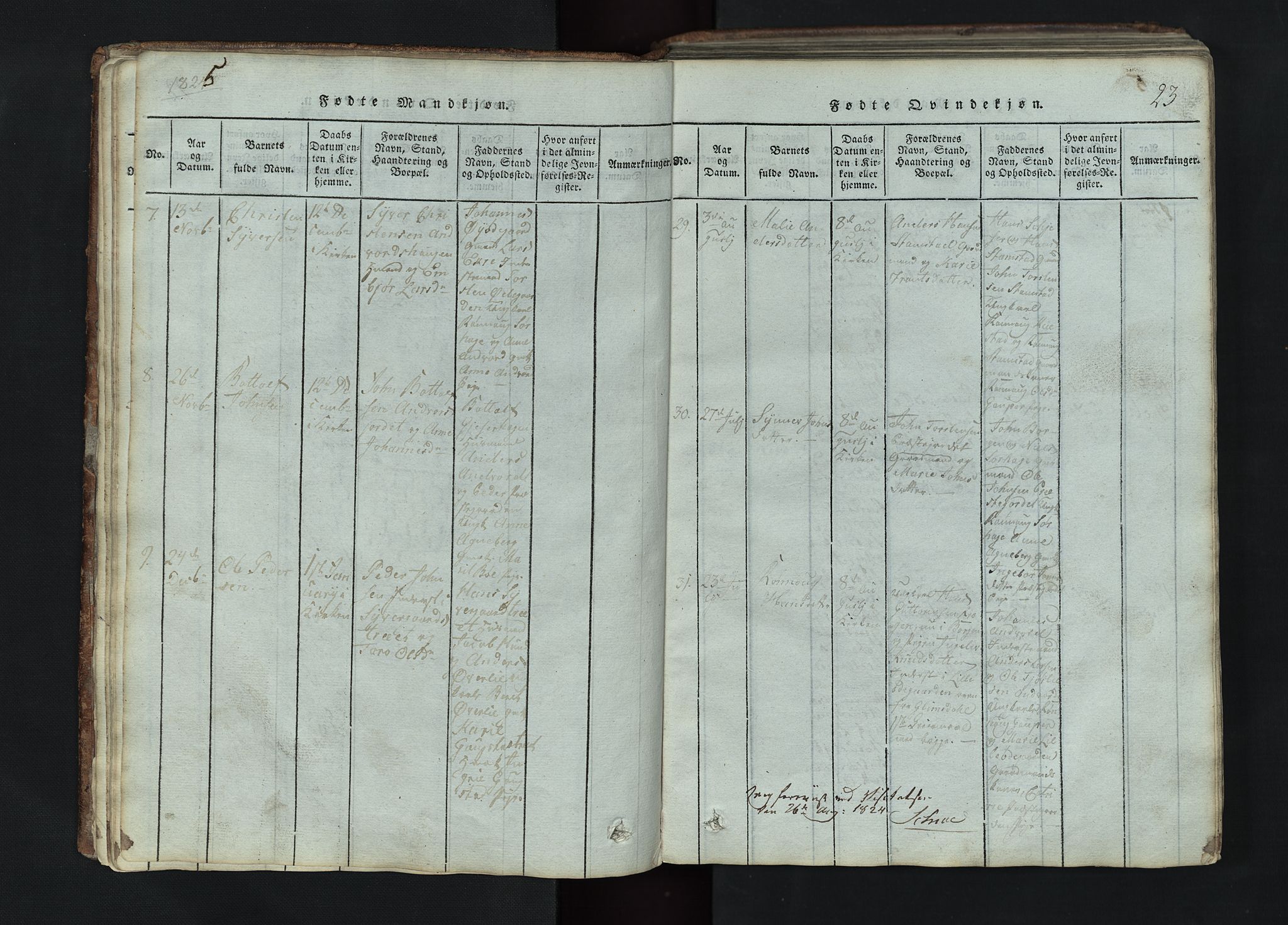 Lom prestekontor, SAH/PREST-070/L/L0002: Parish register (copy) no. 2, 1815-1844, p. 23