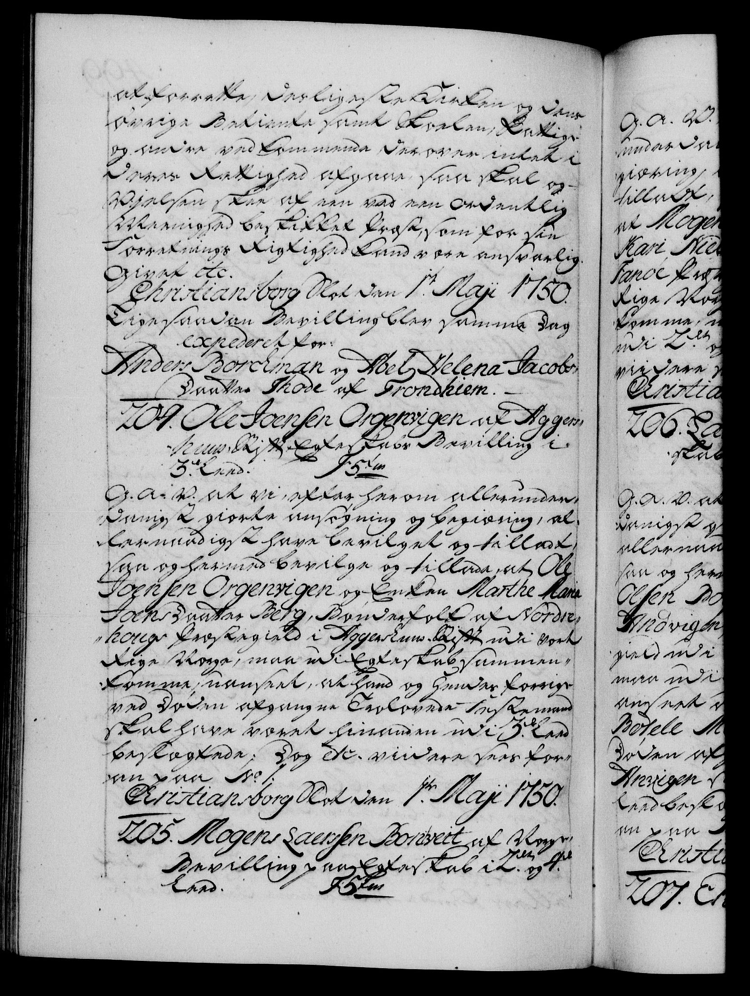 Danske Kanselli 1572-1799, AV/RA-EA-3023/F/Fc/Fca/Fcaa/L0036: Norske registre, 1749-1750, p. 499b