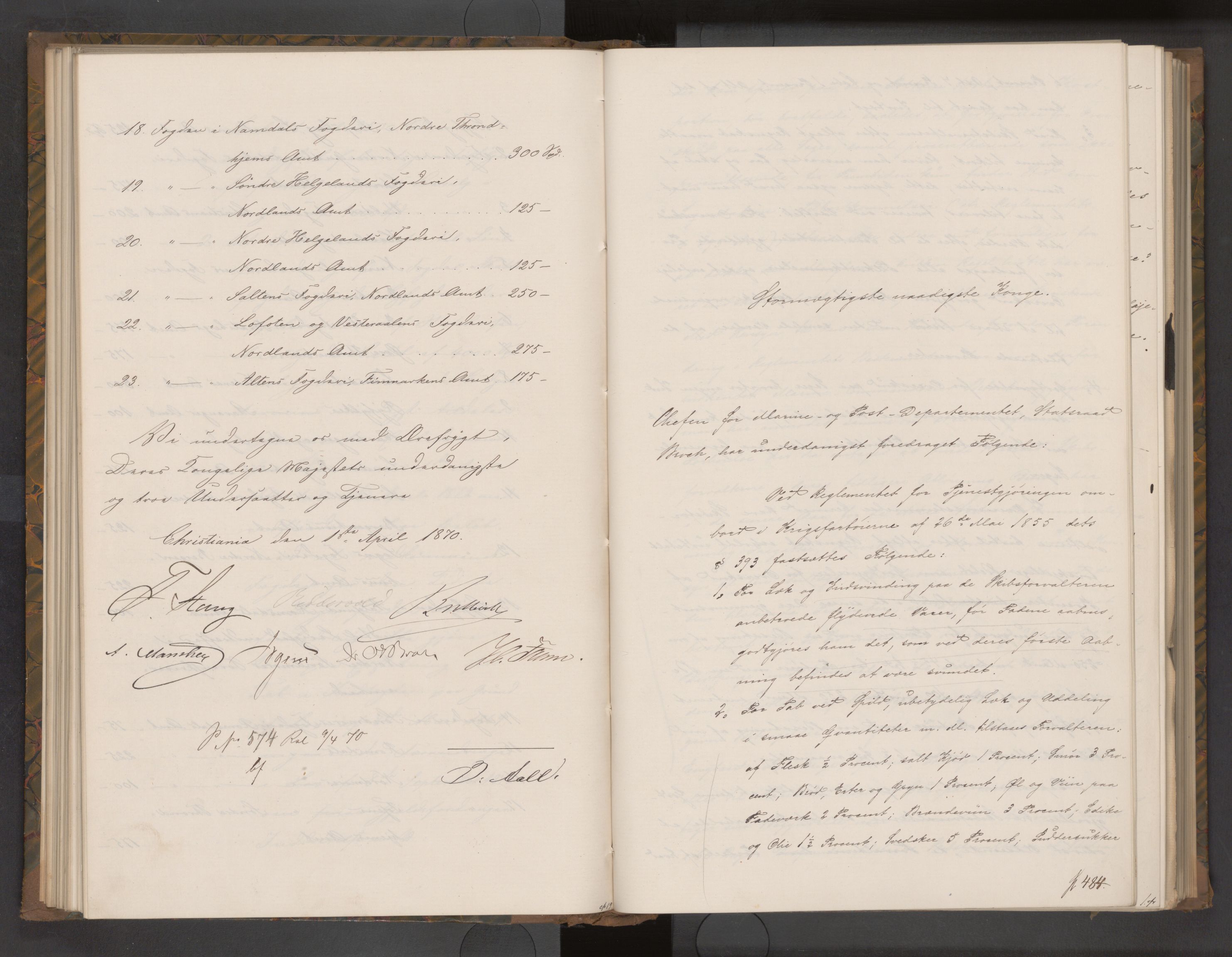 Statsrådsavdelingen i Stockholm, AV/RA-S-1003/D/Da/L0515: Regjeringsinnstillinger nr. 451-600, 1870