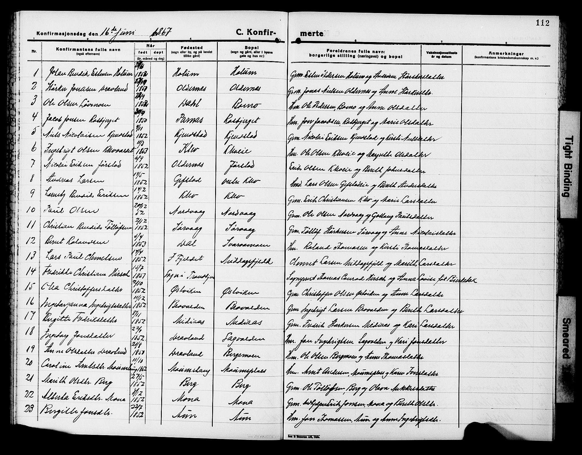 Ministerialprotokoller, klokkerbøker og fødselsregistre - Nord-Trøndelag, SAT/A-1458/749/L0485: Parish register (official) no. 749D01, 1857-1872, p. 112