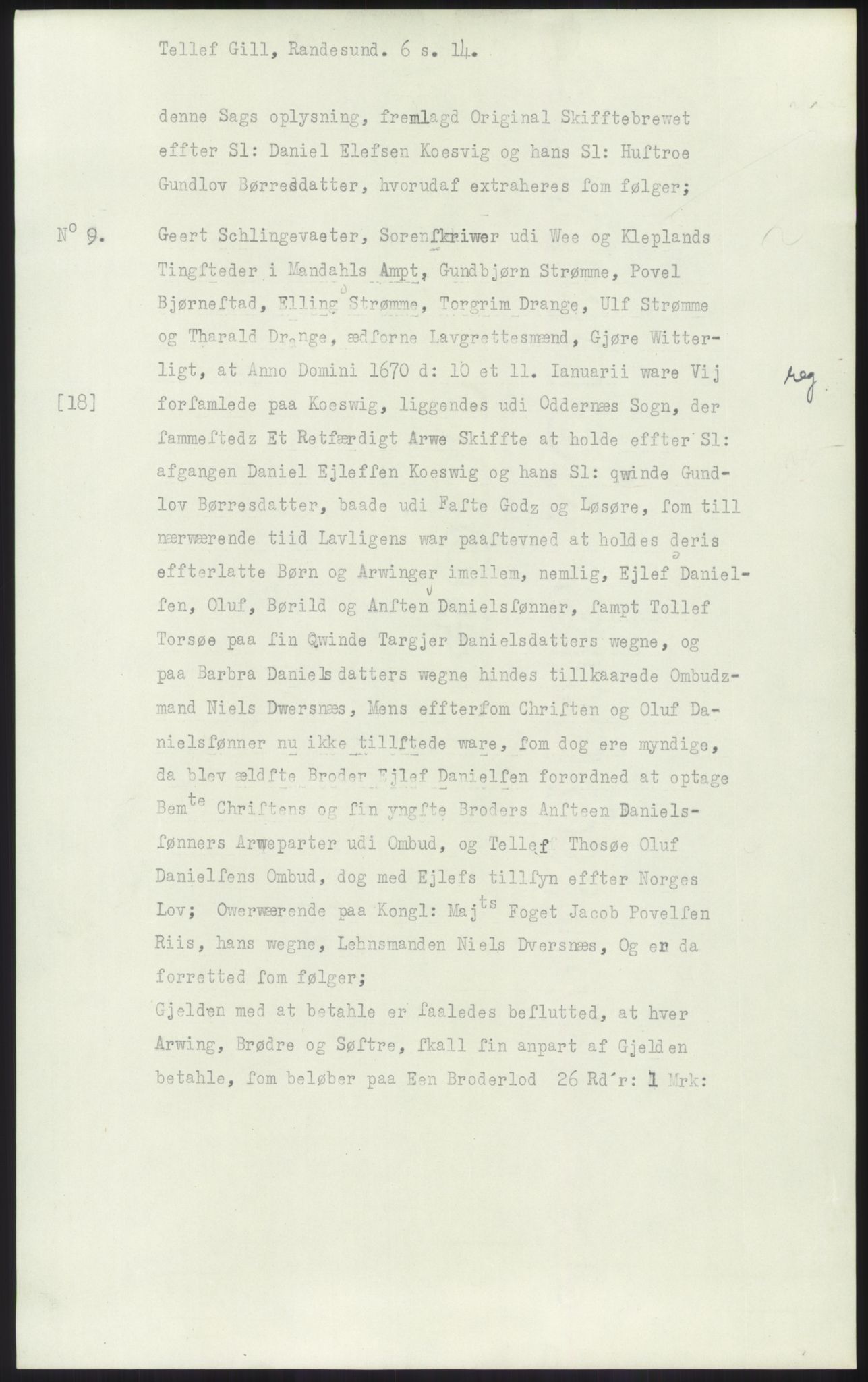 Samlinger til kildeutgivelse, Diplomavskriftsamlingen, AV/RA-EA-4053/H/Ha, p. 1289