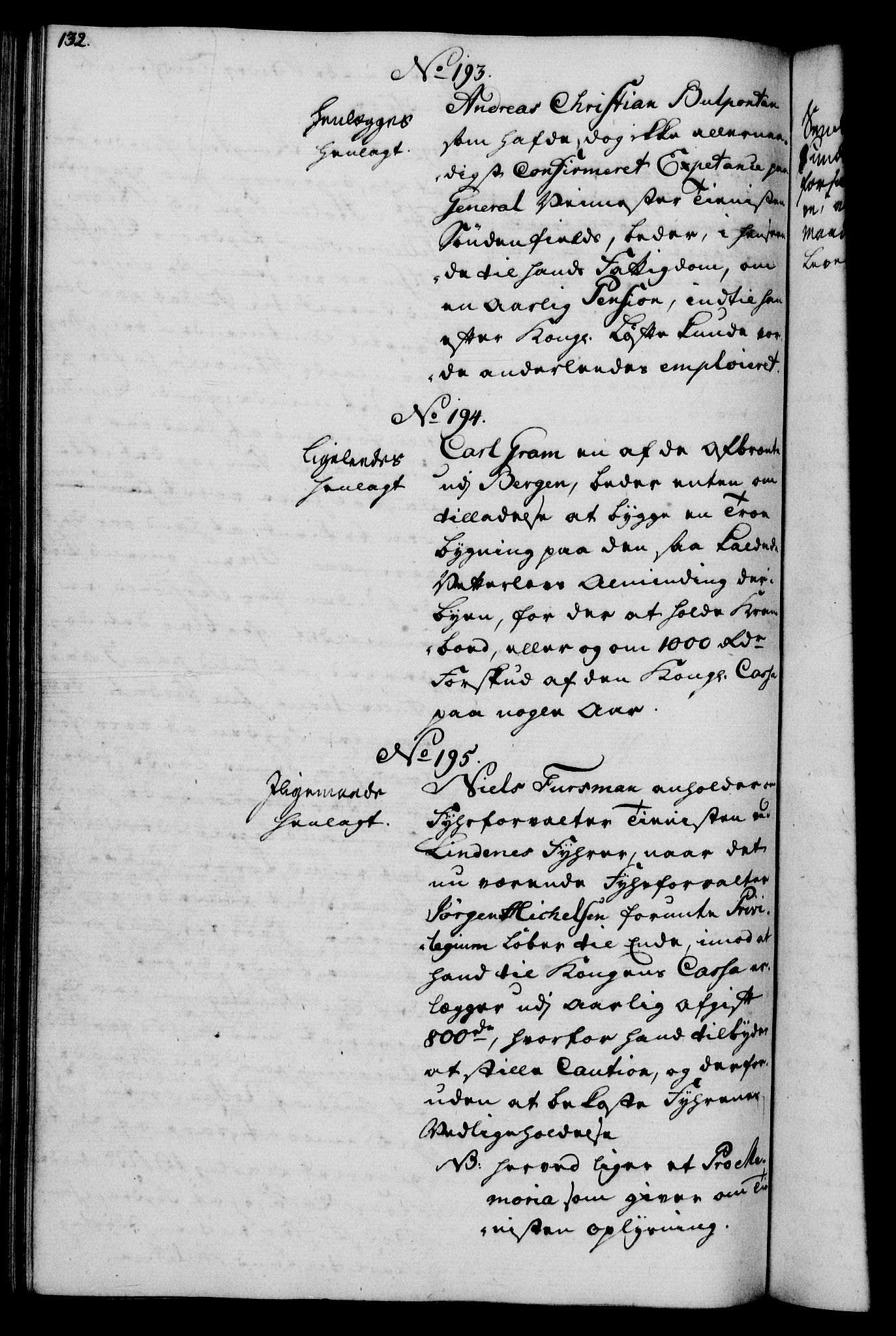 Rentekammeret, Kammerkanselliet, RA/EA-3111/G/Gh/Gha/L0034: Norsk ekstraktmemorialprotokoll (merket RK 53.79), 1756-1759, p. 132