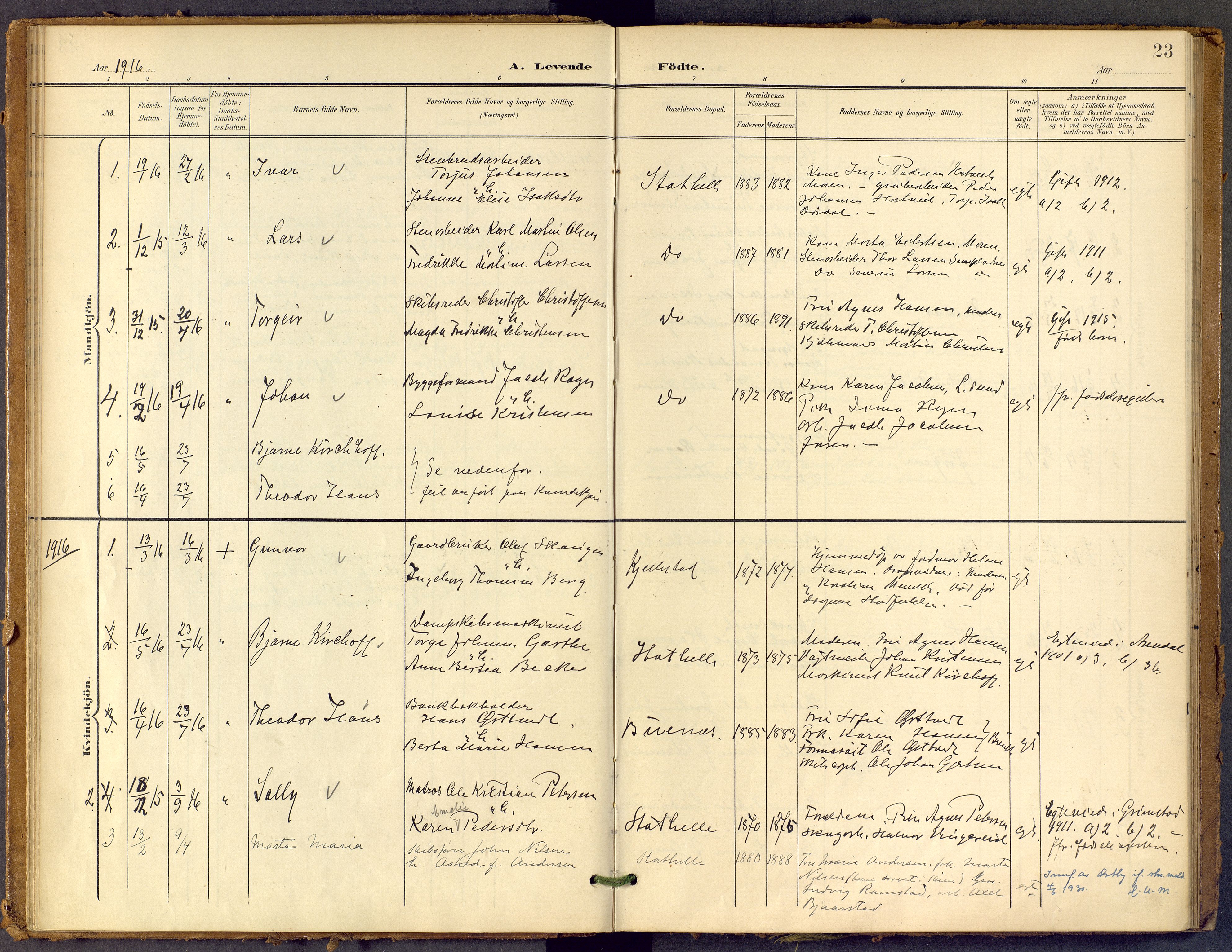 Bamble kirkebøker, SAKO/A-253/F/Fb/L0002: Parish register (official) no. II 2, 1900-1921, p. 23