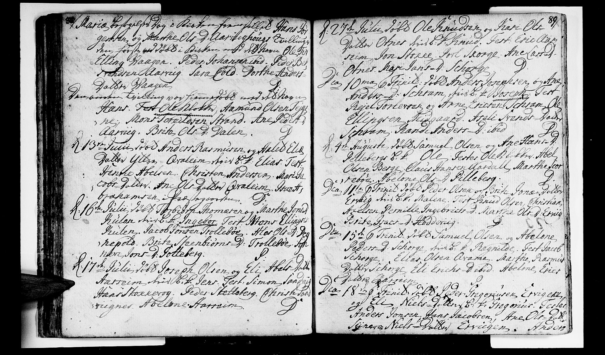 Selje sokneprestembete, AV/SAB-A-99938/H/Ha/Haa/Haaa: Parish register (official) no. A 4, 1743-1759, p. 88-89