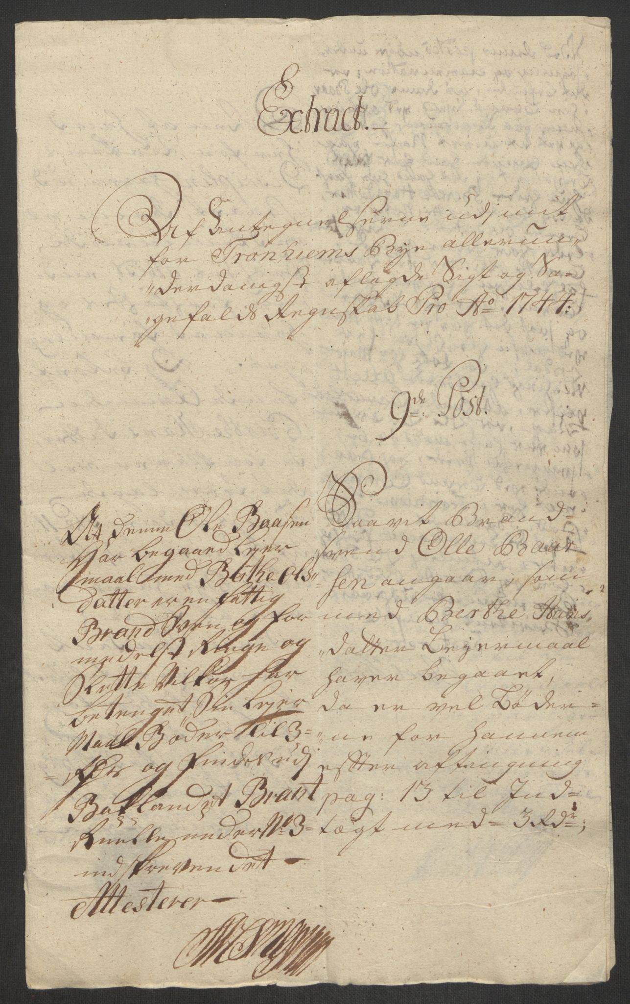 Rentekammeret inntil 1814, Reviderte regnskaper, Byregnskaper, RA/EA-4066/R/Rs/L0541: [S22] Sikt og sakefall, 1743-1746, p. 195