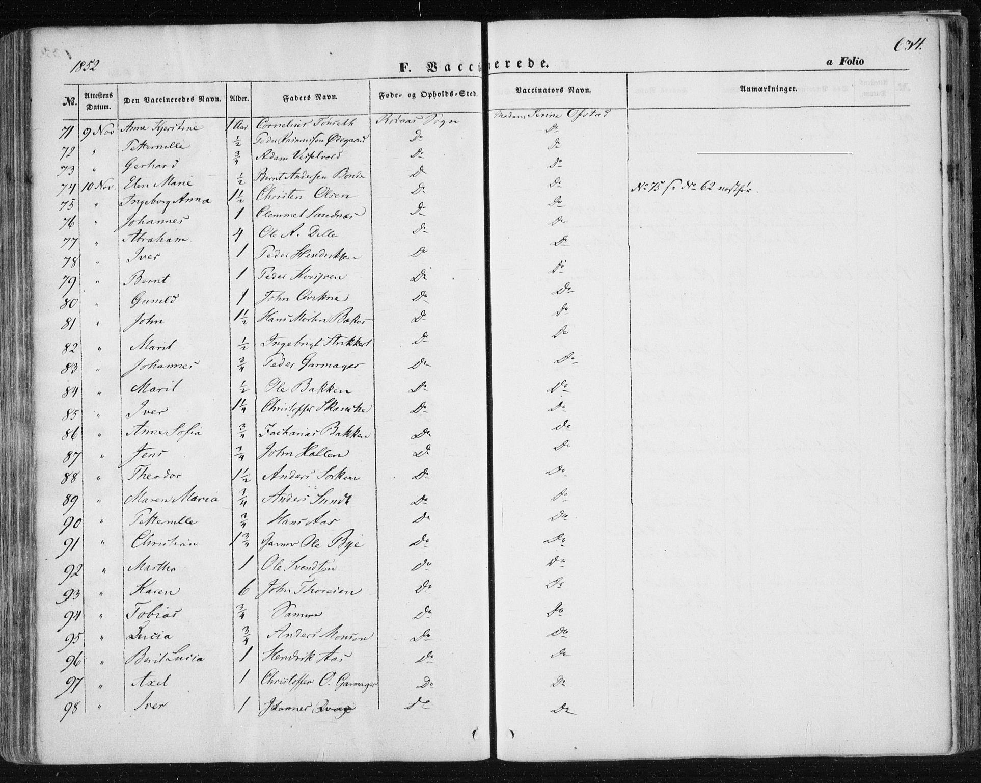 Ministerialprotokoller, klokkerbøker og fødselsregistre - Sør-Trøndelag, AV/SAT-A-1456/681/L0931: Parish register (official) no. 681A09, 1845-1859, p. 634