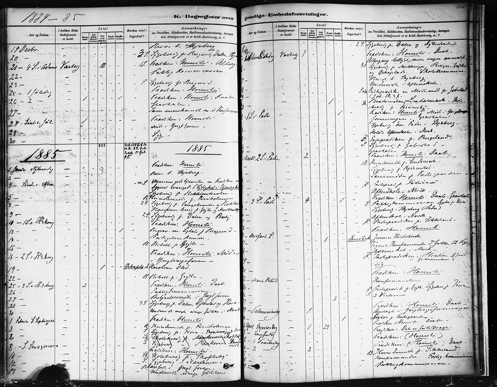 Varteig prestekontor Kirkebøker, AV/SAO-A-10447a/F/Fa/L0002: Parish register (official) no. 2, 1878-1899, p. 312