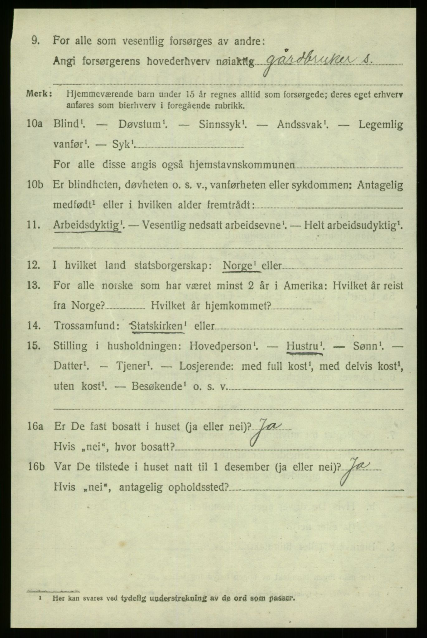 SAB, 1920 census for Eid, 1920, p. 7037