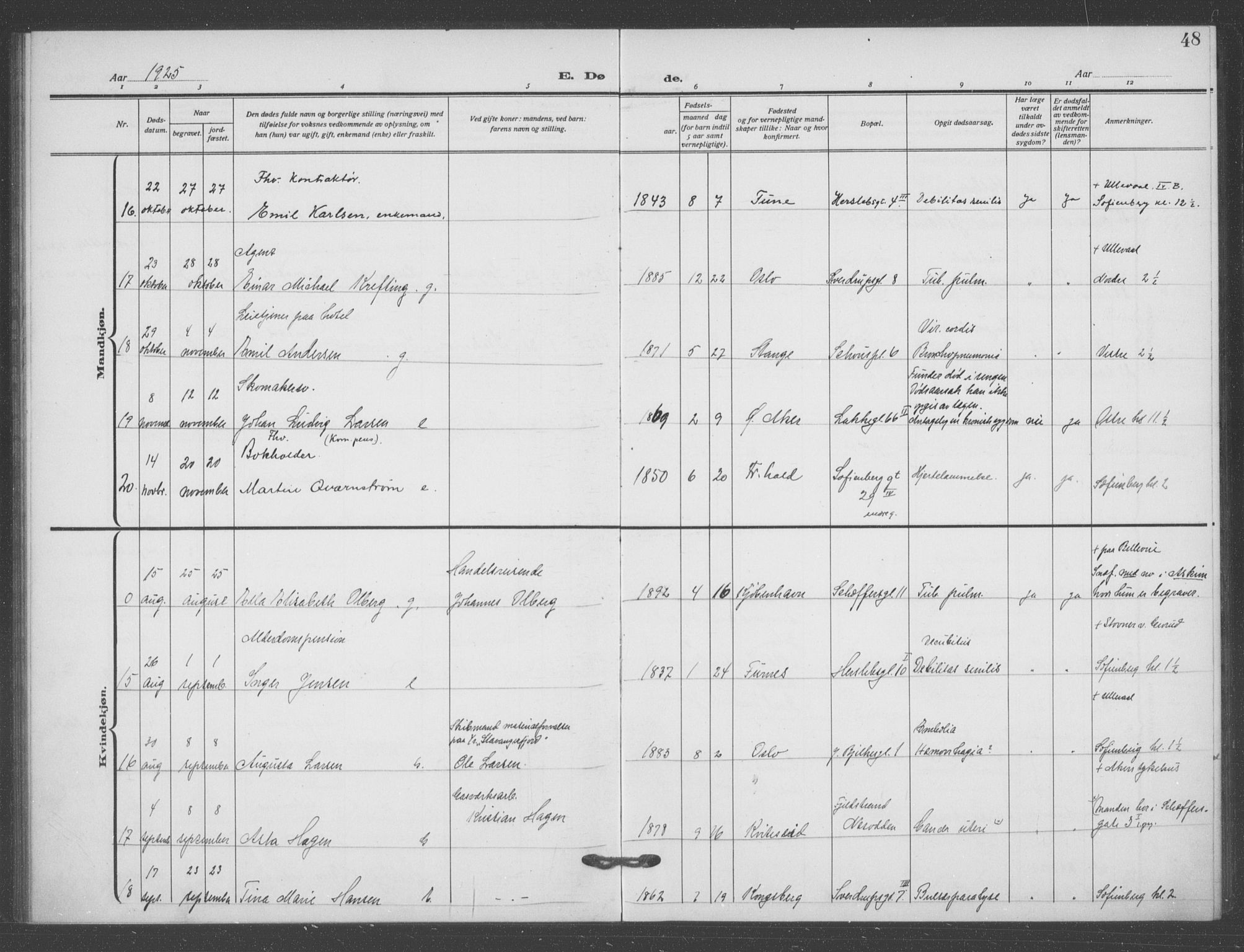 Matteus prestekontor Kirkebøker, AV/SAO-A-10870/F/Fa/L0004: Parish register (official) no. 4, 1917-1938, p. 48