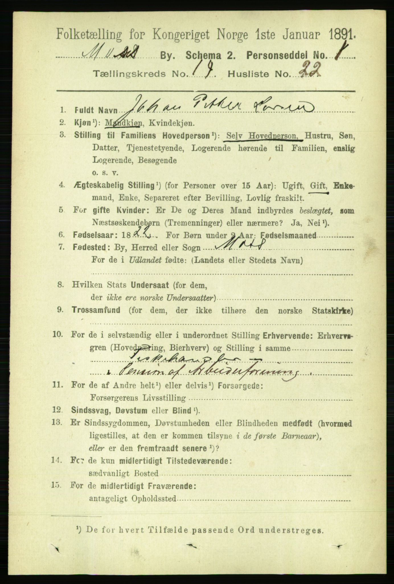 RA, 1891 census for 0104 Moss, 1891, p. 7203