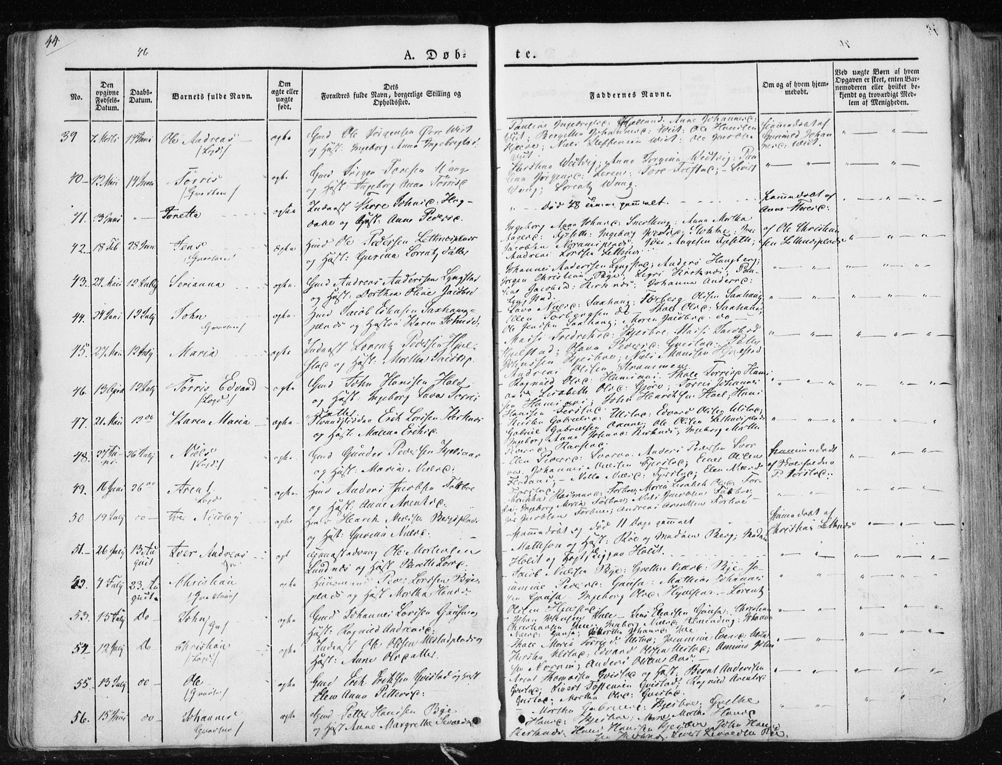 Ministerialprotokoller, klokkerbøker og fødselsregistre - Nord-Trøndelag, AV/SAT-A-1458/730/L0280: Parish register (official) no. 730A07 /1, 1840-1854, p. 44