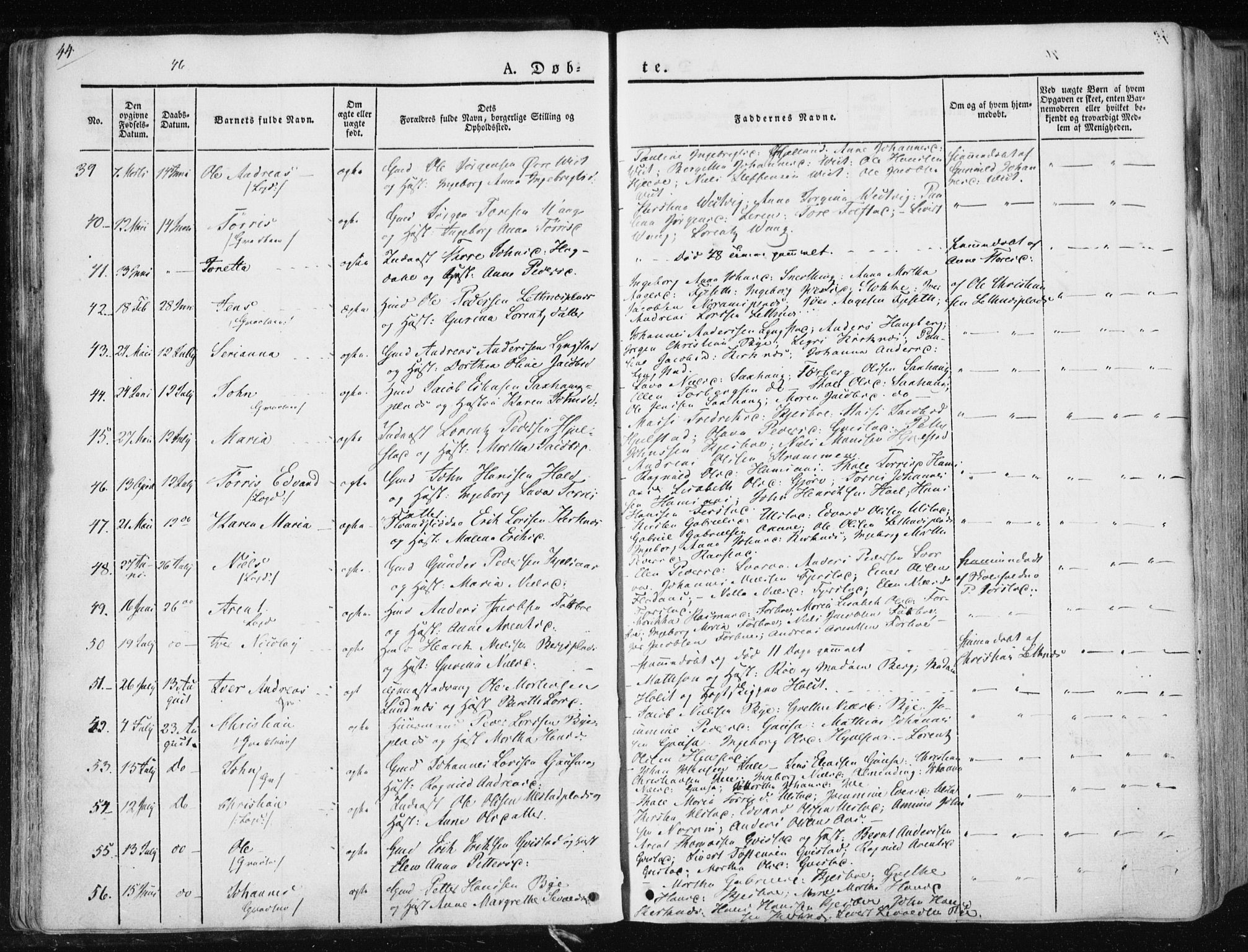 Ministerialprotokoller, klokkerbøker og fødselsregistre - Nord-Trøndelag, AV/SAT-A-1458/730/L0280: Parish register (official) no. 730A07 /1, 1840-1854, p. 44