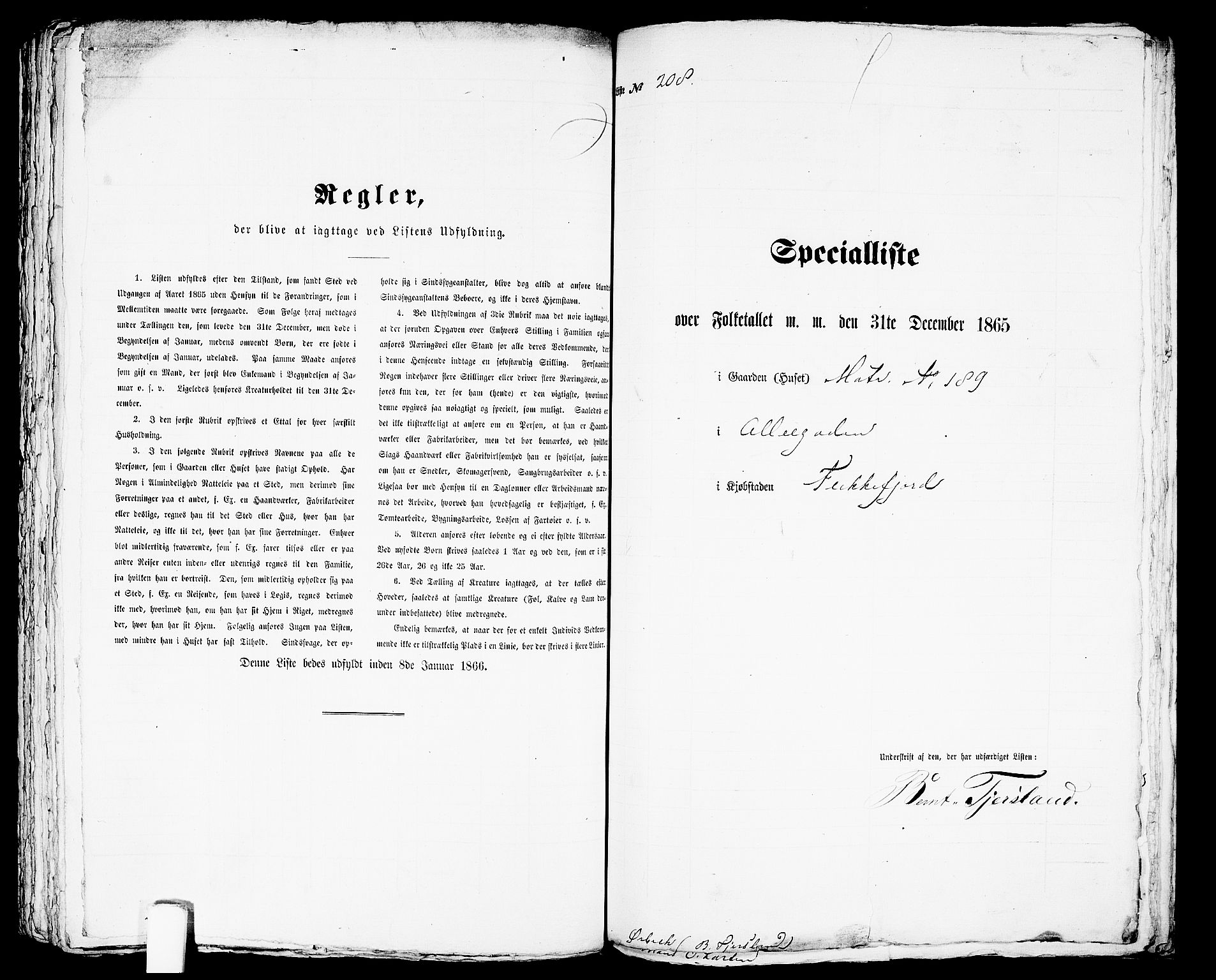 RA, 1865 census for Flekkefjord/Flekkefjord, 1865, p. 426