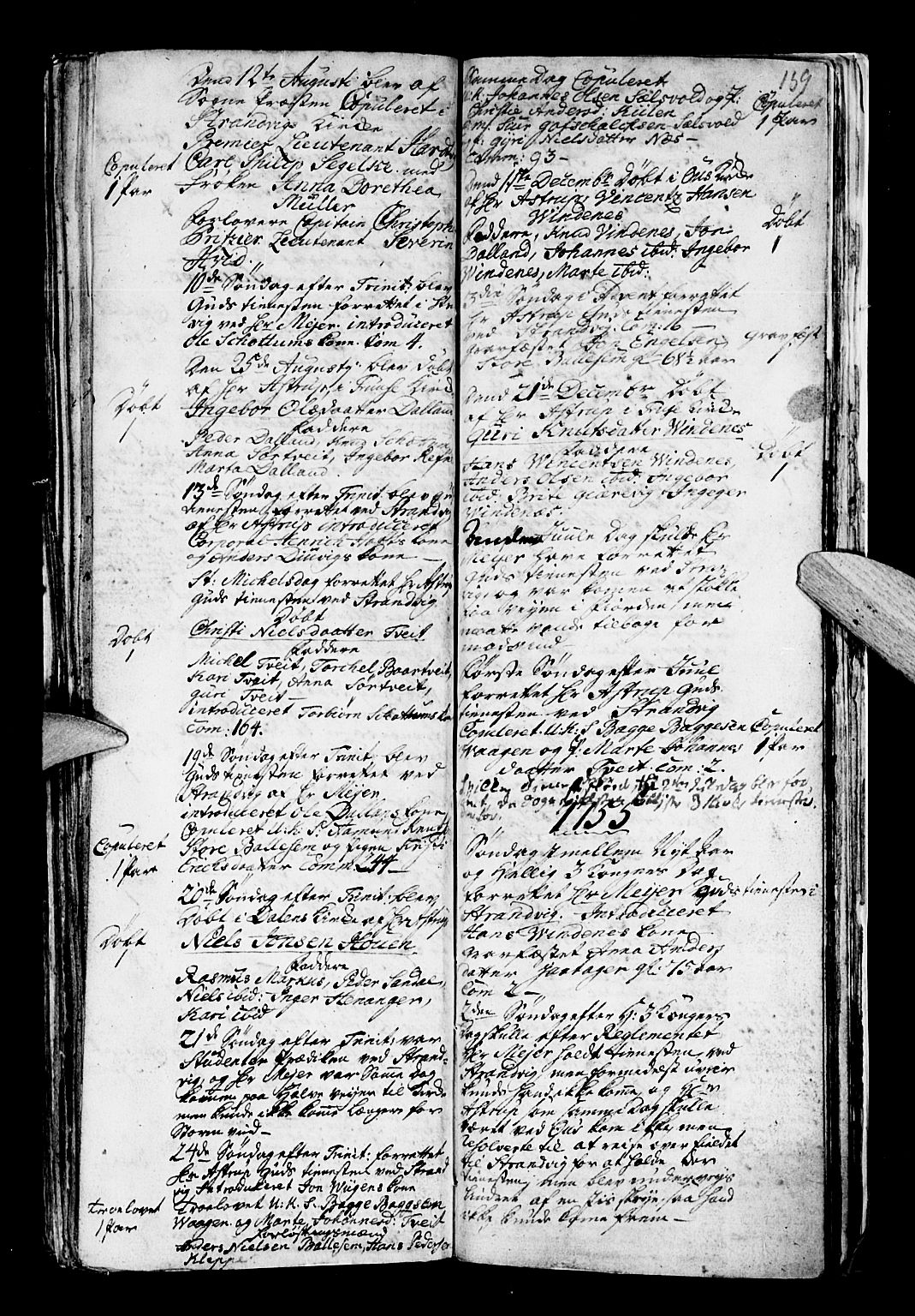 Os sokneprestembete, SAB/A-99929: Parish register (official) no. A 5, 1669-1760, p. 159