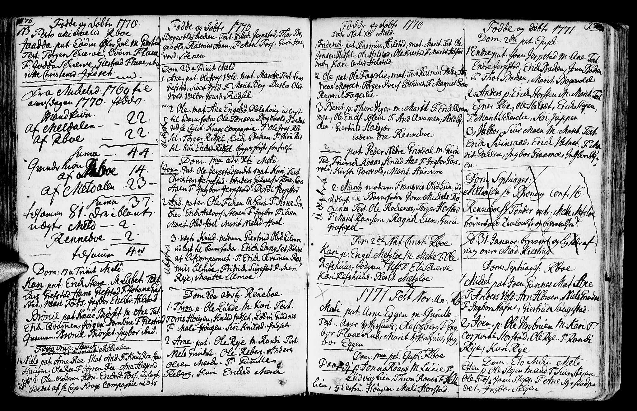 Ministerialprotokoller, klokkerbøker og fødselsregistre - Sør-Trøndelag, AV/SAT-A-1456/672/L0851: Parish register (official) no. 672A04, 1751-1775, p. 276-277