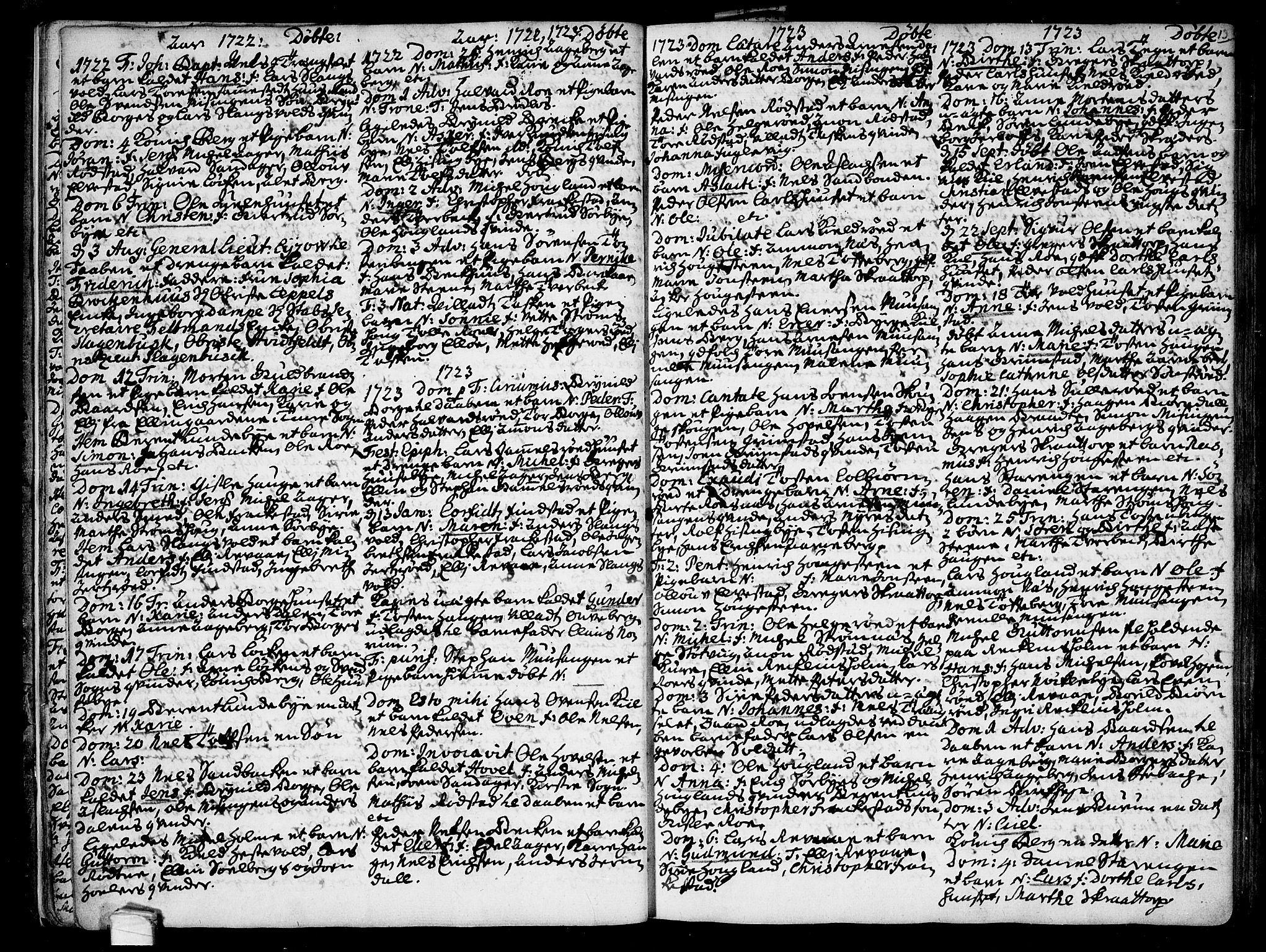 Råde prestekontor kirkebøker, SAO/A-2009/F/Fa/L0001: Parish register (official) no. 1, 1707-1762, p. 13