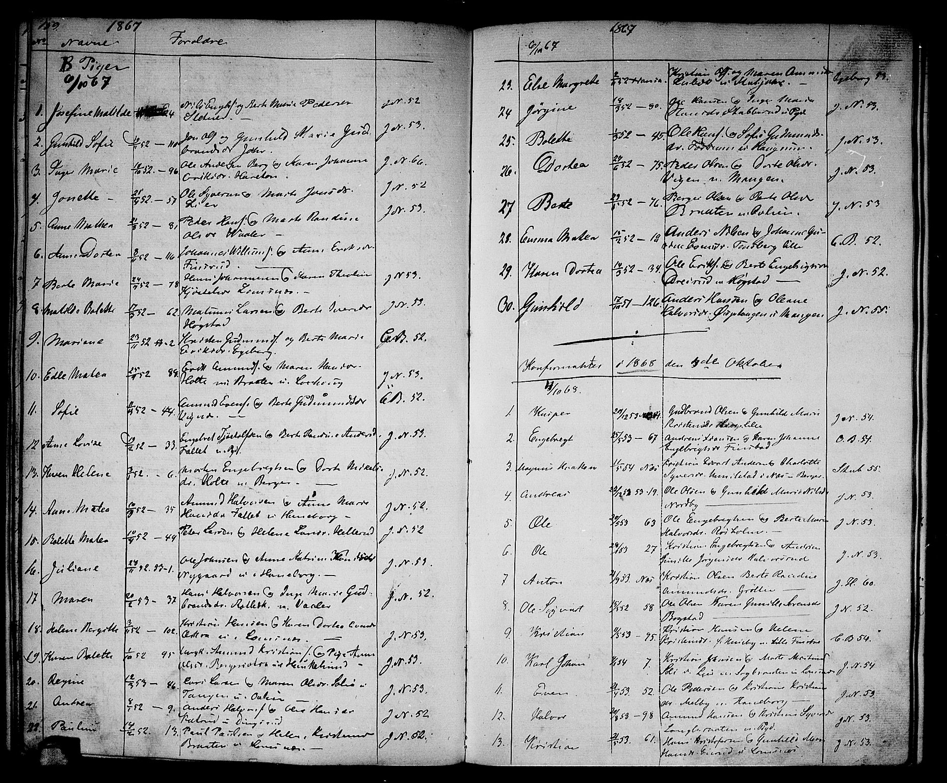 Aurskog prestekontor Kirkebøker, SAO/A-10304a/G/Ga/L0003: Parish register (copy) no. I 3, 1858-1883, p. 159