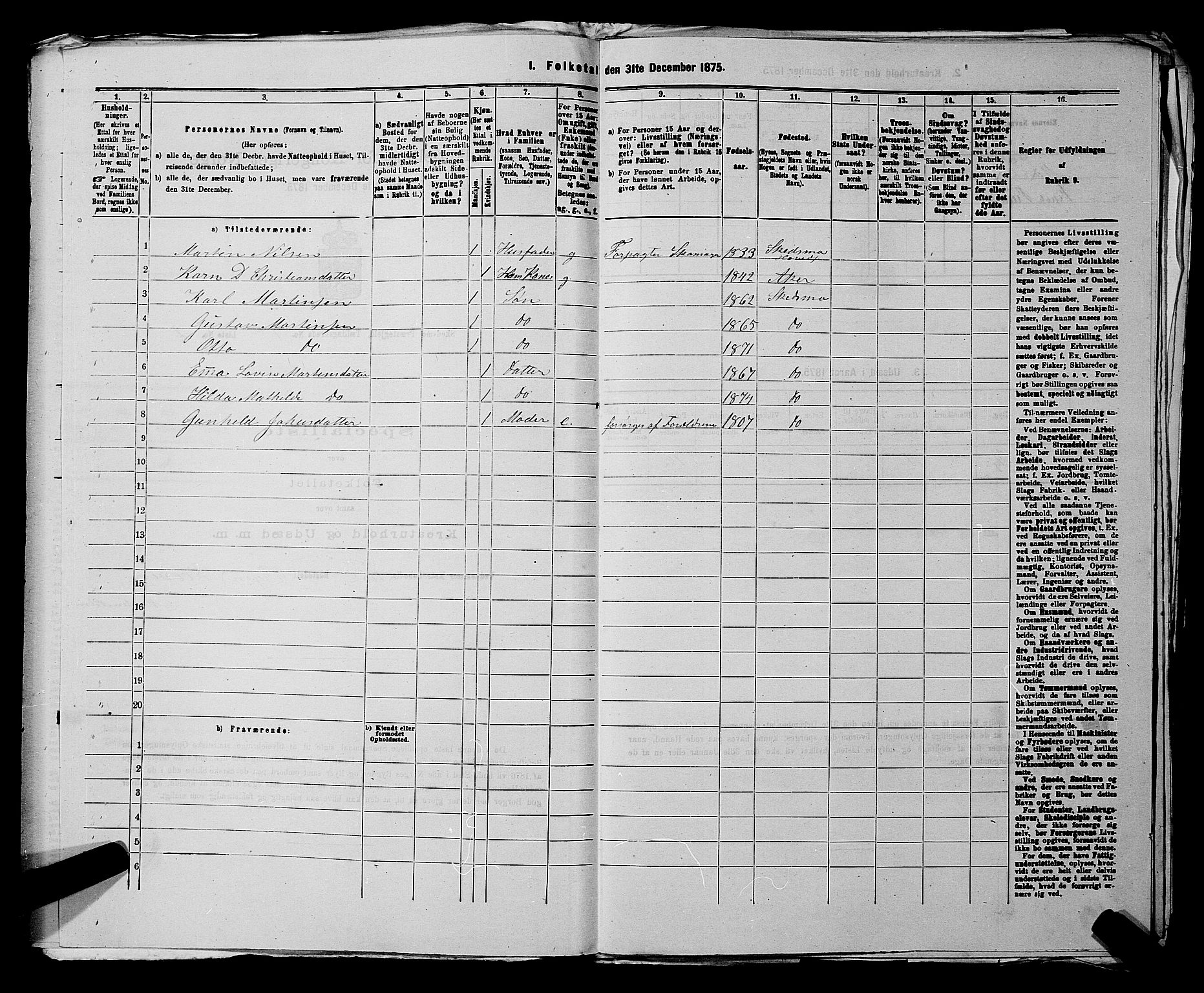 RA, 1875 census for 0231P Skedsmo, 1875, p. 575