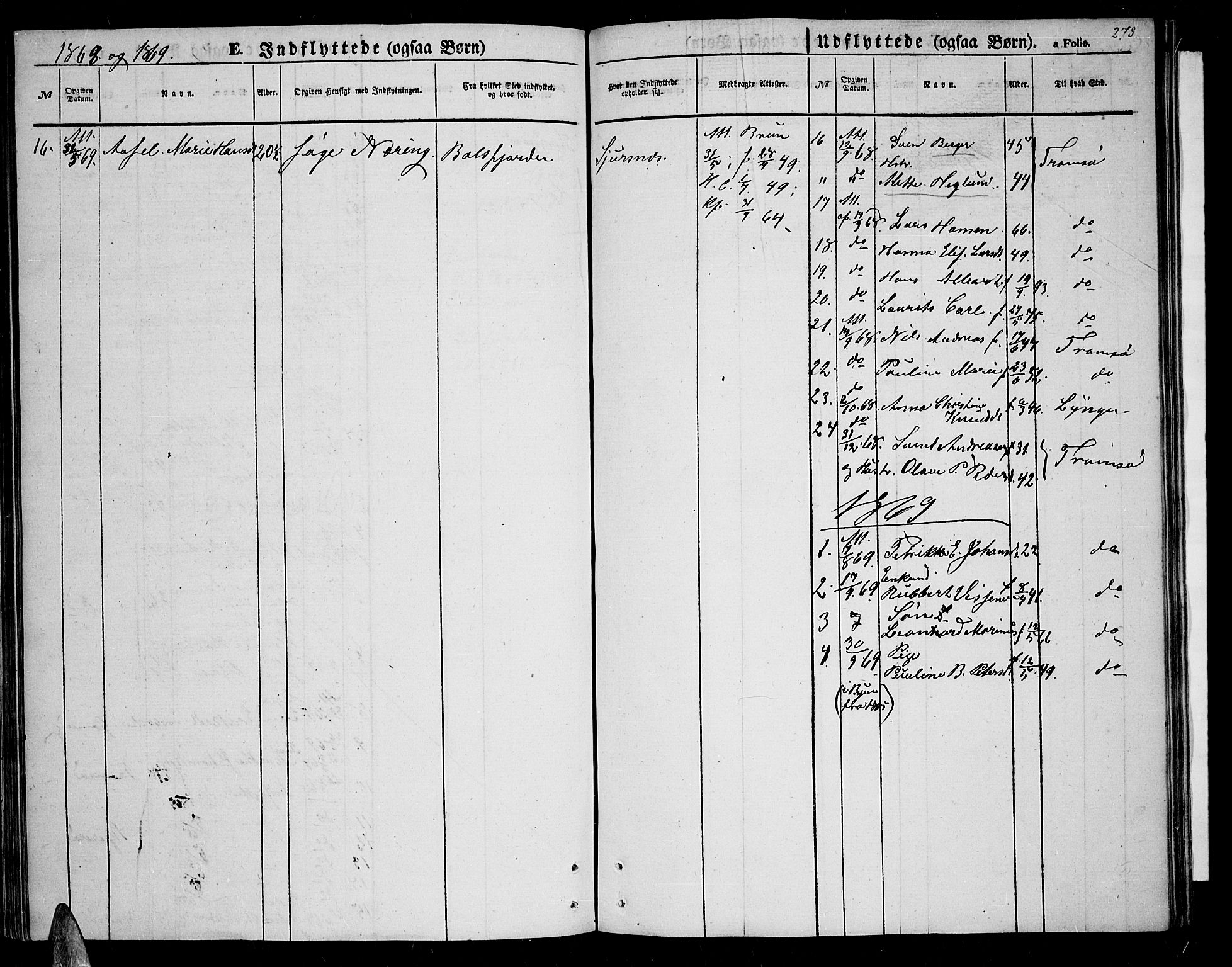 Tromsøysund sokneprestkontor, SATØ/S-1304/G/Gb/L0001klokker: Parish register (copy) no. 1, 1857-1869, p. 278