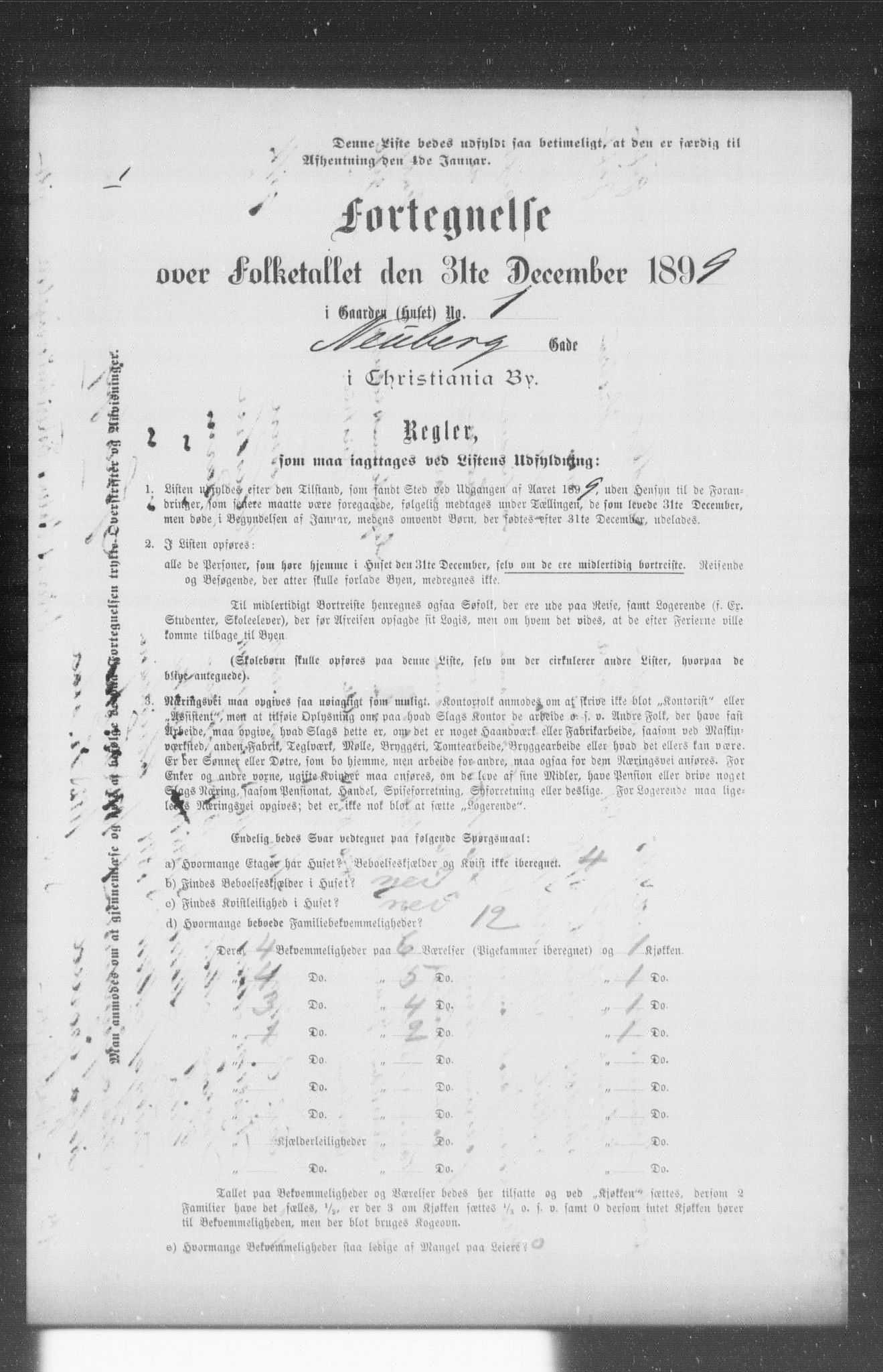 OBA, Municipal Census 1899 for Kristiania, 1899, p. 9061