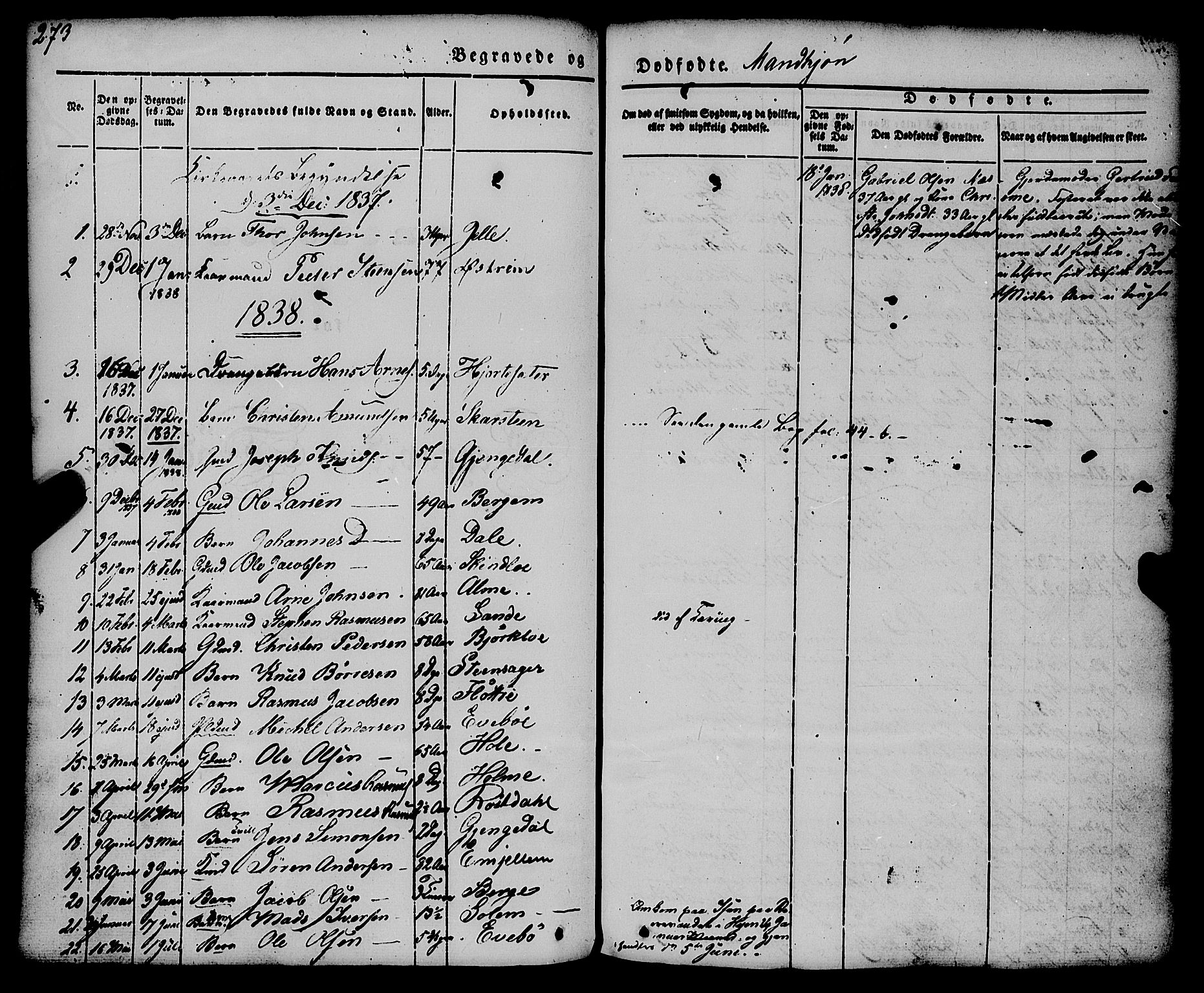 Gloppen sokneprestembete, SAB/A-80101/H/Haa/Haaa/L0008: Parish register (official) no. A 8, 1837-1855, p. 273