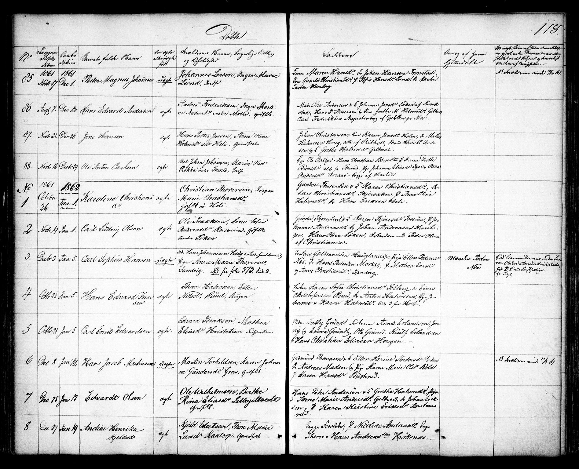 Spydeberg prestekontor Kirkebøker, SAO/A-10924/F/Fa/L0005: Parish register (official) no. I 5, 1842-1862, p. 118