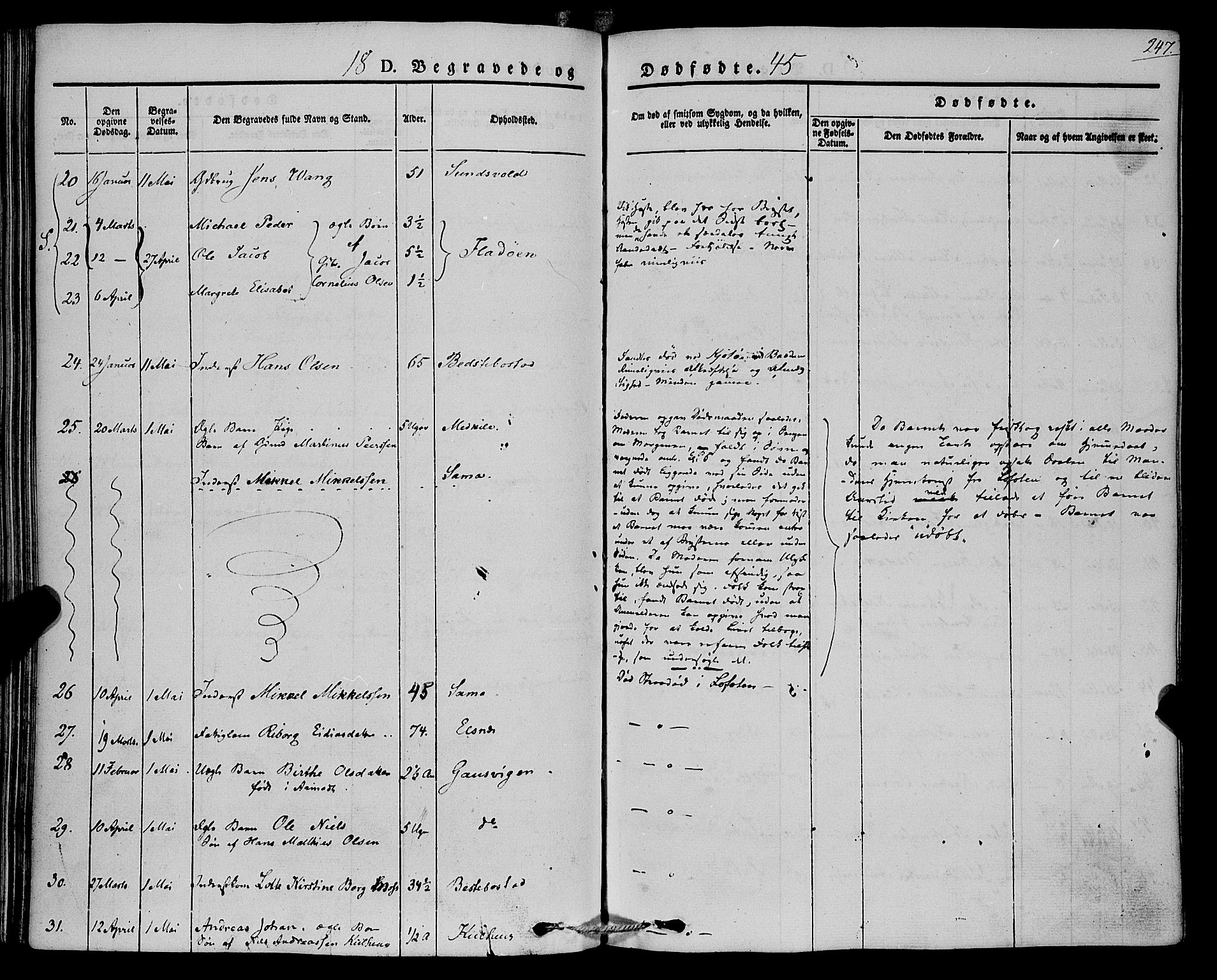 Trondenes sokneprestkontor, SATØ/S-1319/H/Ha/L0009kirke: Parish register (official) no. 9, 1841-1852, p. 247