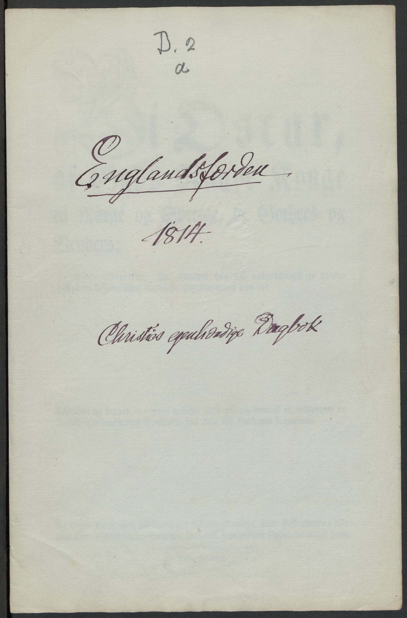 Christie, Wilhelm Frimann Koren, RA/PA-0014/F/L0004: Christies dokumenter fra 1814, 1814, p. 149