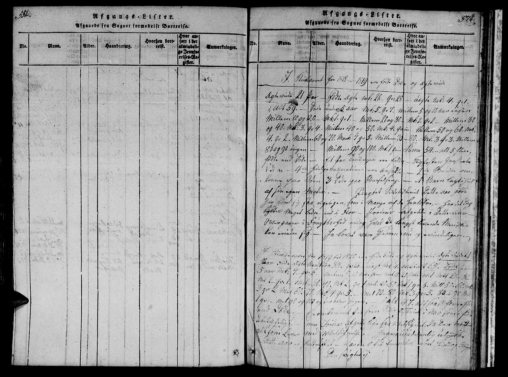 Ministerialprotokoller, klokkerbøker og fødselsregistre - Møre og Romsdal, SAT/A-1454/578/L0908: Parish register (copy) no. 578C01, 1819-1837, p. 577-578