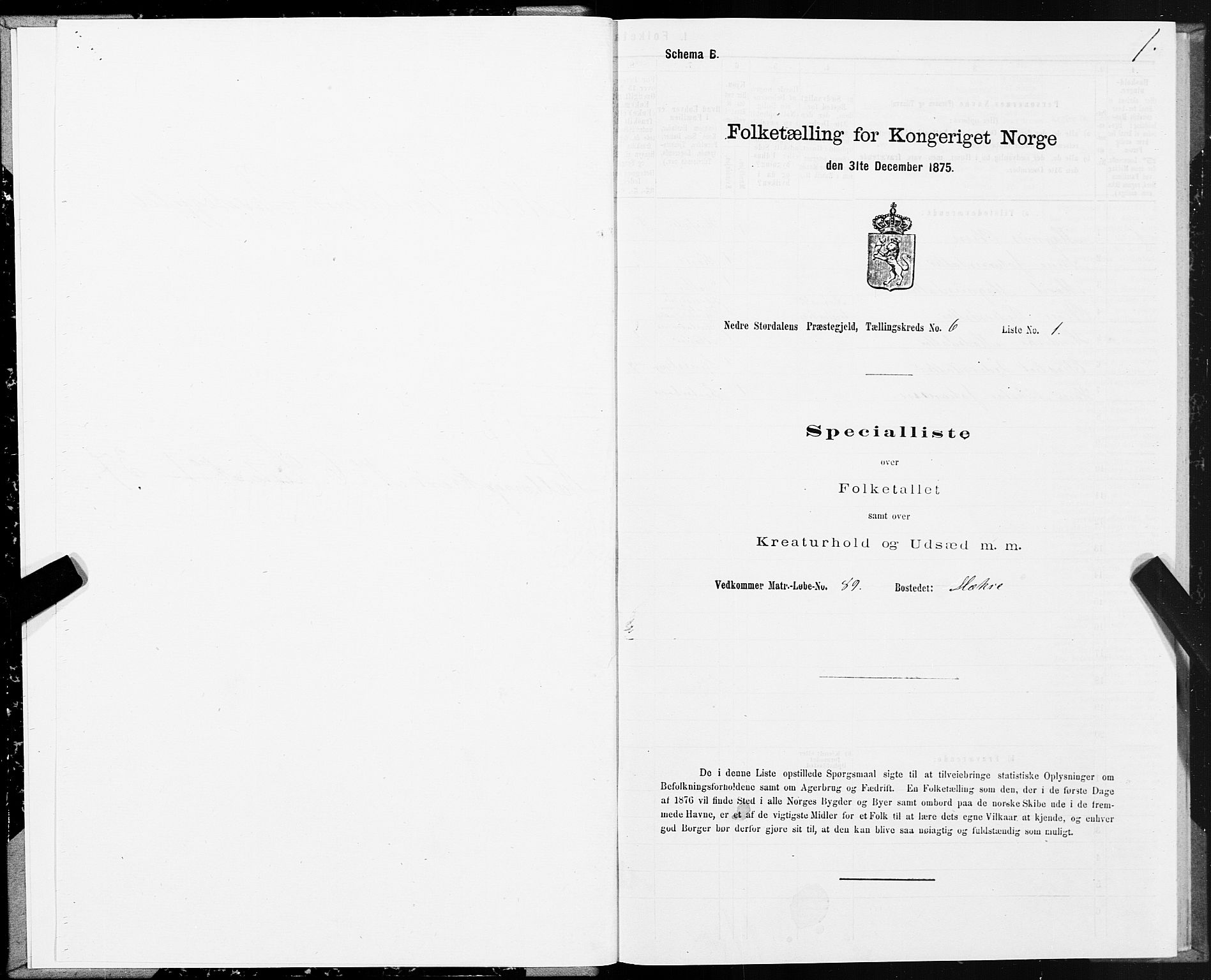 SAT, 1875 census for 1714P Nedre Stjørdal, 1875, p. 3001