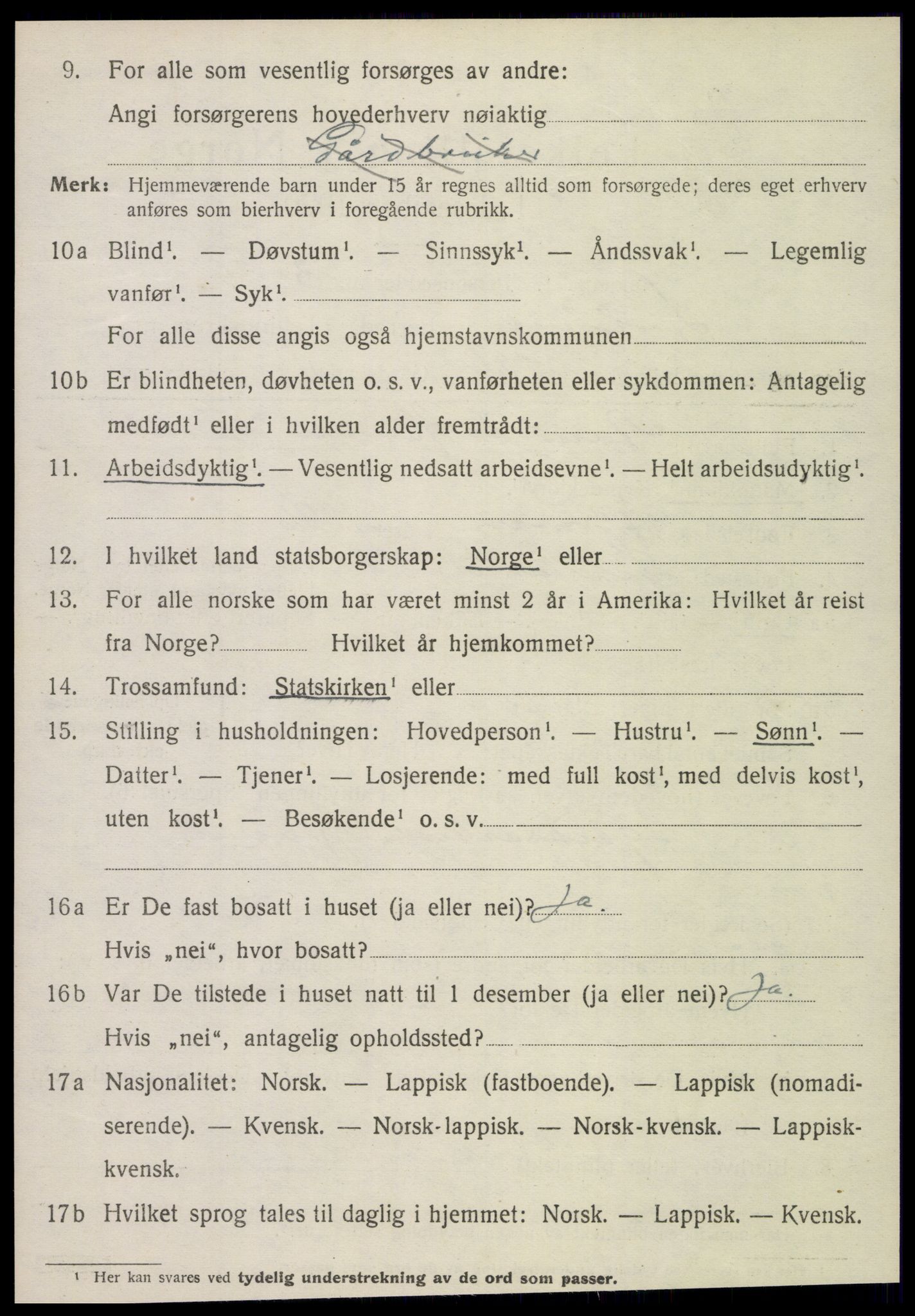 SAT, 1920 census for Leksvik, 1920, p. 6375