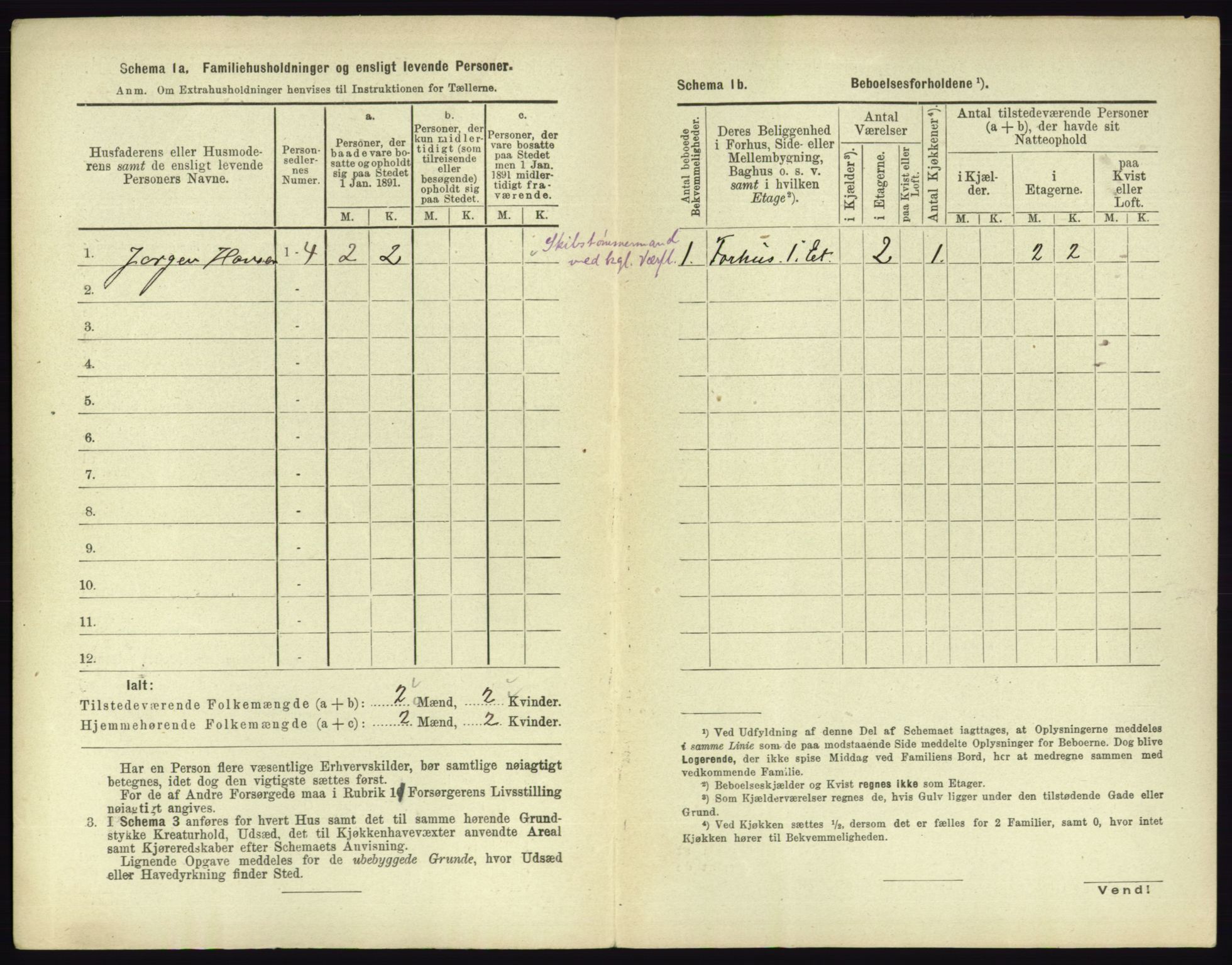 RA, 1891 census for 0703 Horten, 1891, p. 466