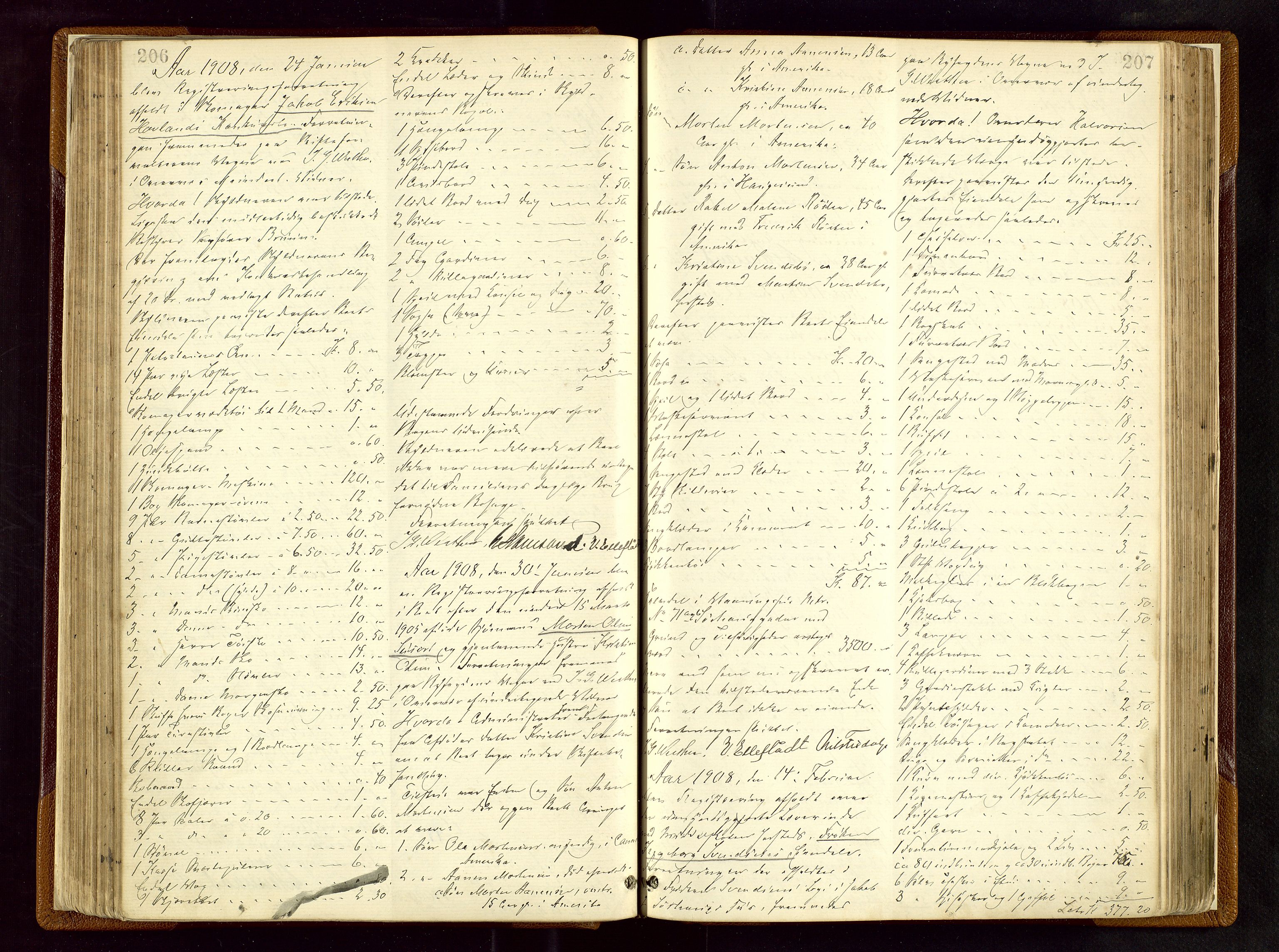 Haugesund tingrett, AV/SAST-A-101415/01/IV/IVB/L0003: Skifteregistreringsprotokoll, med register, 1898-1914, p. 206-207