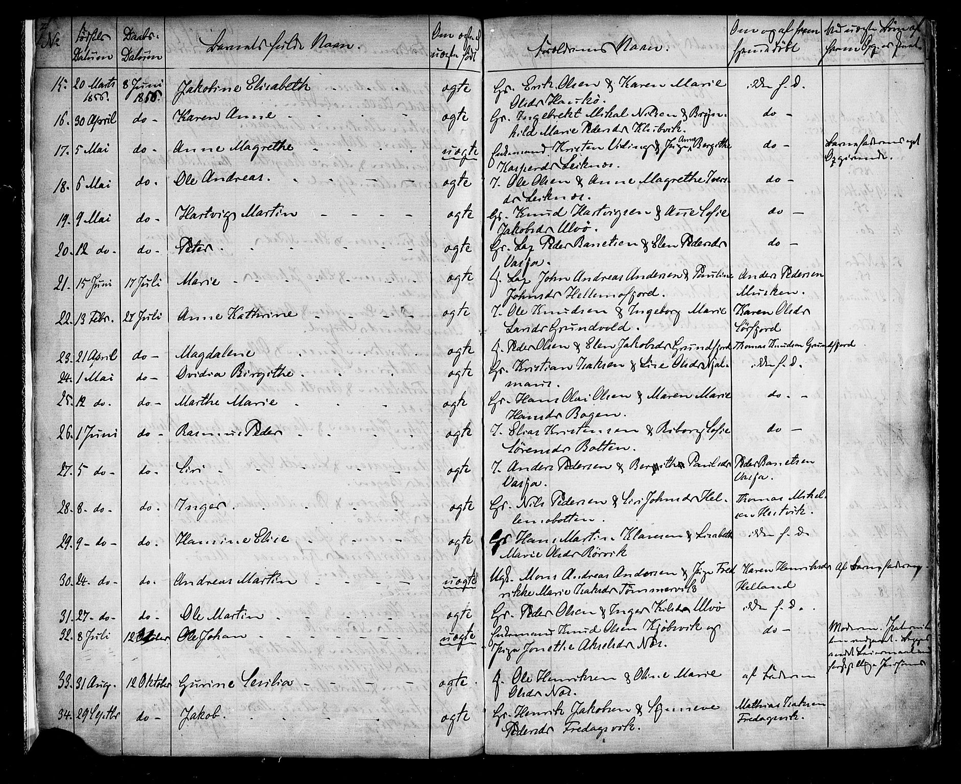 Ministerialprotokoller, klokkerbøker og fødselsregistre - Nordland, AV/SAT-A-1459/861/L0866: Parish register (official) no. 861A01, 1854-1864