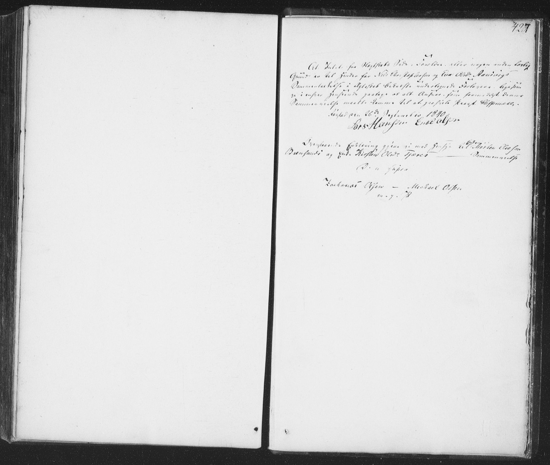 Ministerialprotokoller, klokkerbøker og fødselsregistre - Nordland, AV/SAT-A-1459/853/L0769: Parish register (official) no. 853A08, 1836-1856, p. 427