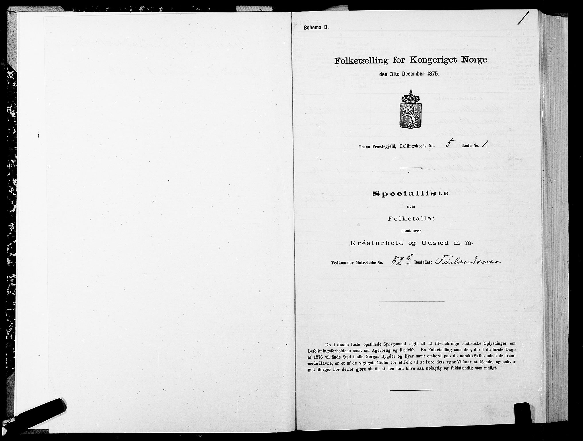 SATØ, 1875 census for 1927P Tranøy, 1875, p. 3001