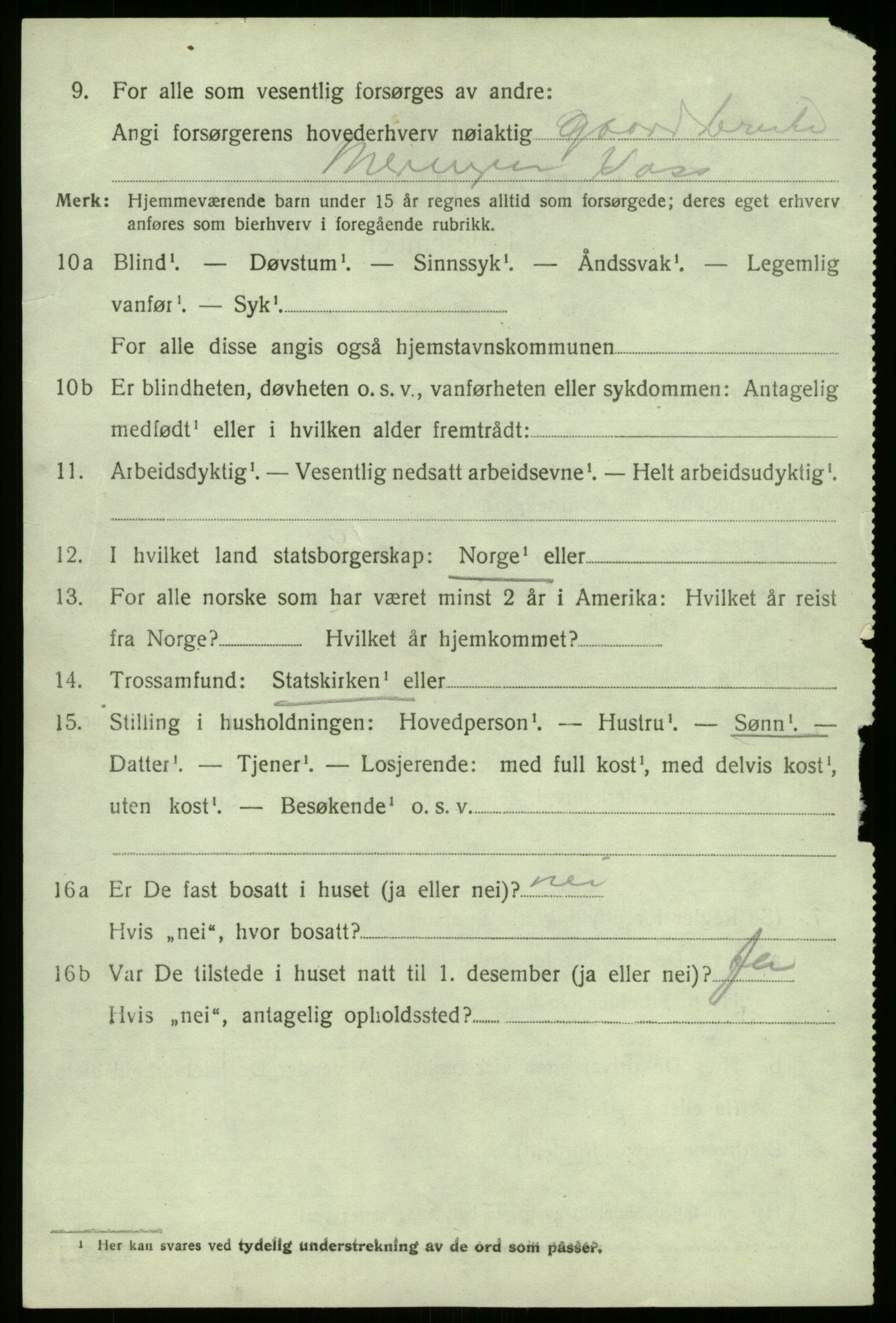 SAB, 1920 census for Kyrkjebø, 1920, p. 5444