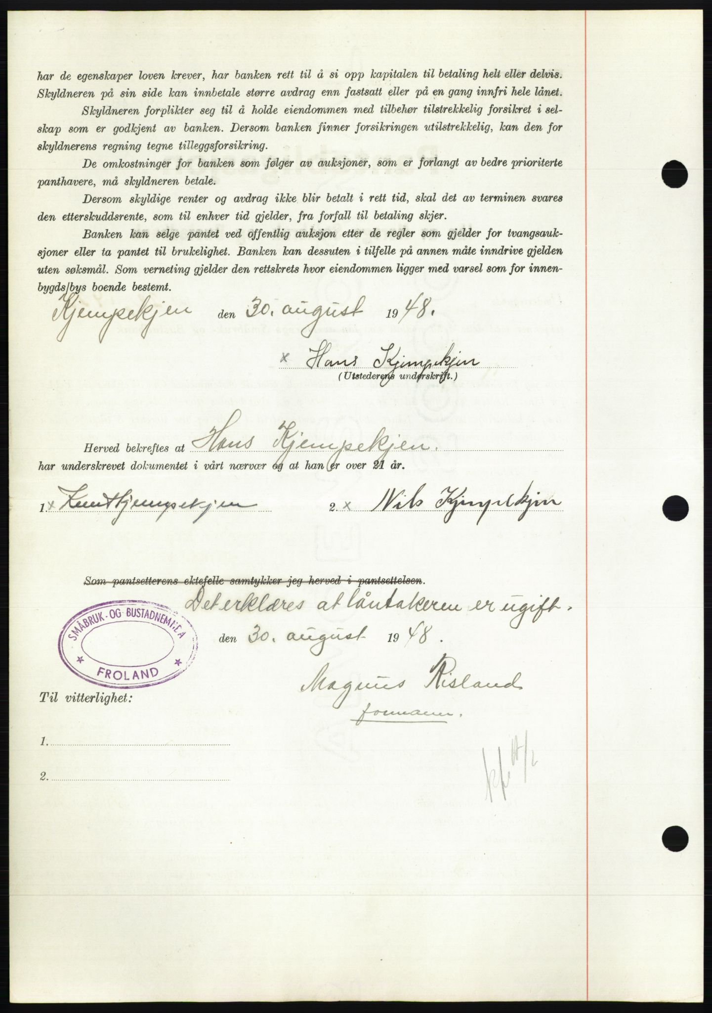 Nedenes sorenskriveri, AV/SAK-1221-0006/G/Gb/Gbb/L0005: Mortgage book no. B5, 1948-1948, Diary no: : 1359/1948