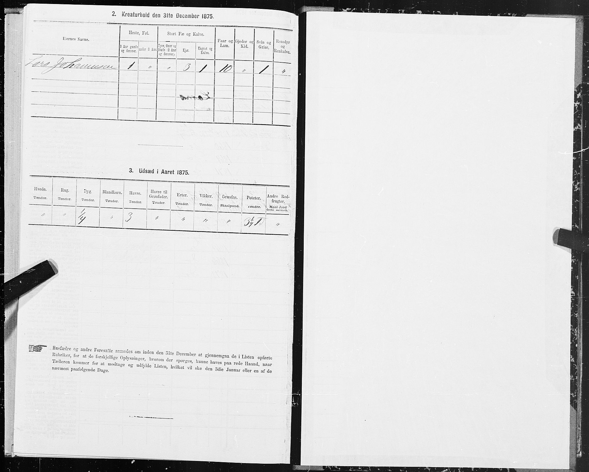 SAT, 1875 census for 1553P Kvernes, 1875