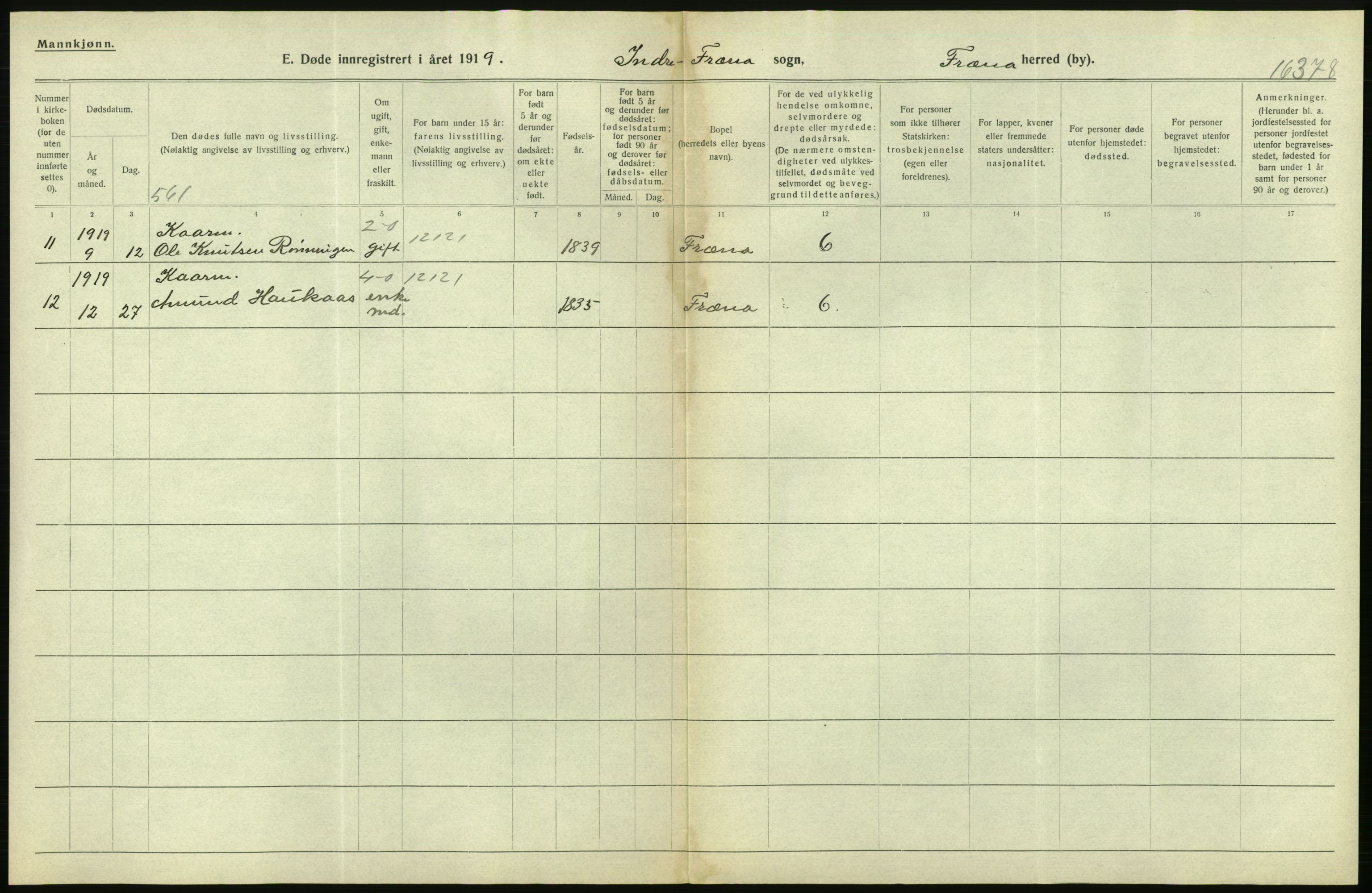 Statistisk sentralbyrå, Sosiodemografiske emner, Befolkning, AV/RA-S-2228/D/Df/Dfb/Dfbi/L0042: Møre fylke: Døde. Bygder og byer., 1919, p. 132