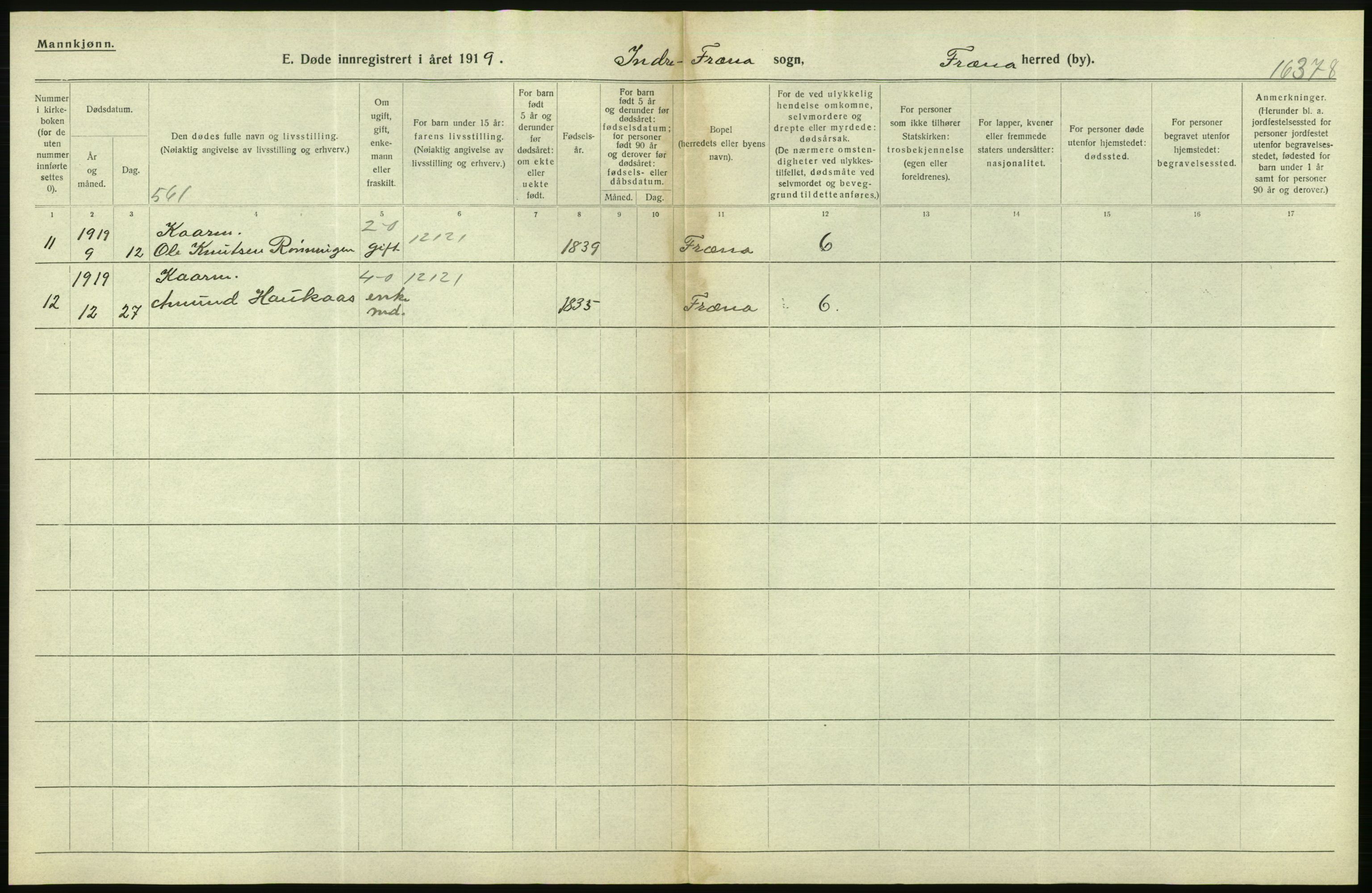 Statistisk sentralbyrå, Sosiodemografiske emner, Befolkning, RA/S-2228/D/Df/Dfb/Dfbi/L0042: Møre fylke: Døde. Bygder og byer., 1919, p. 132