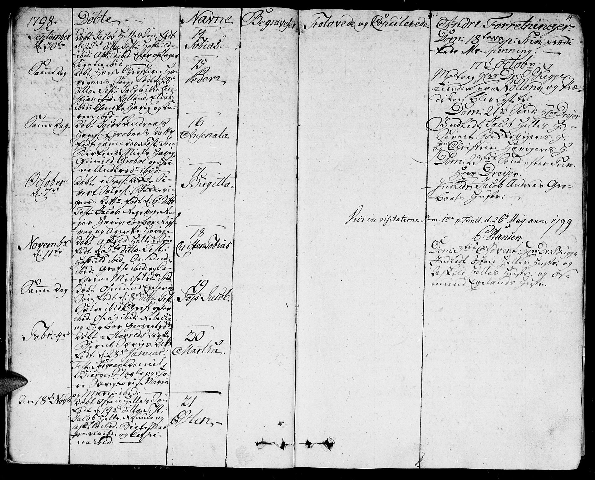 Herad sokneprestkontor, SAK/1111-0018/F/Fa/Fab/L0001: Parish register (official) no. A 1, 1797-1839, p. 4