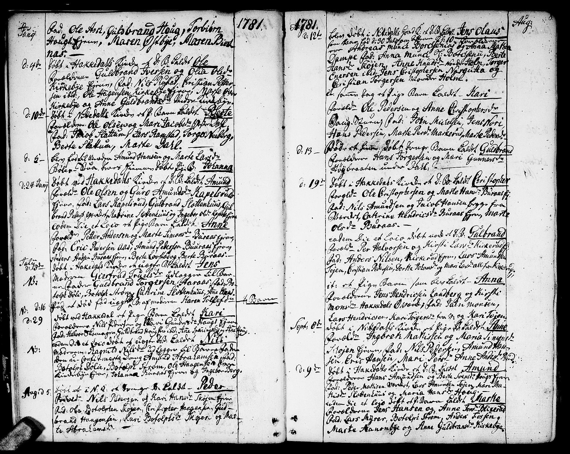 Nittedal prestekontor Kirkebøker, SAO/A-10365a/F/Fa/L0002: Parish register (official) no. I 2, 1779-1814, p. 8