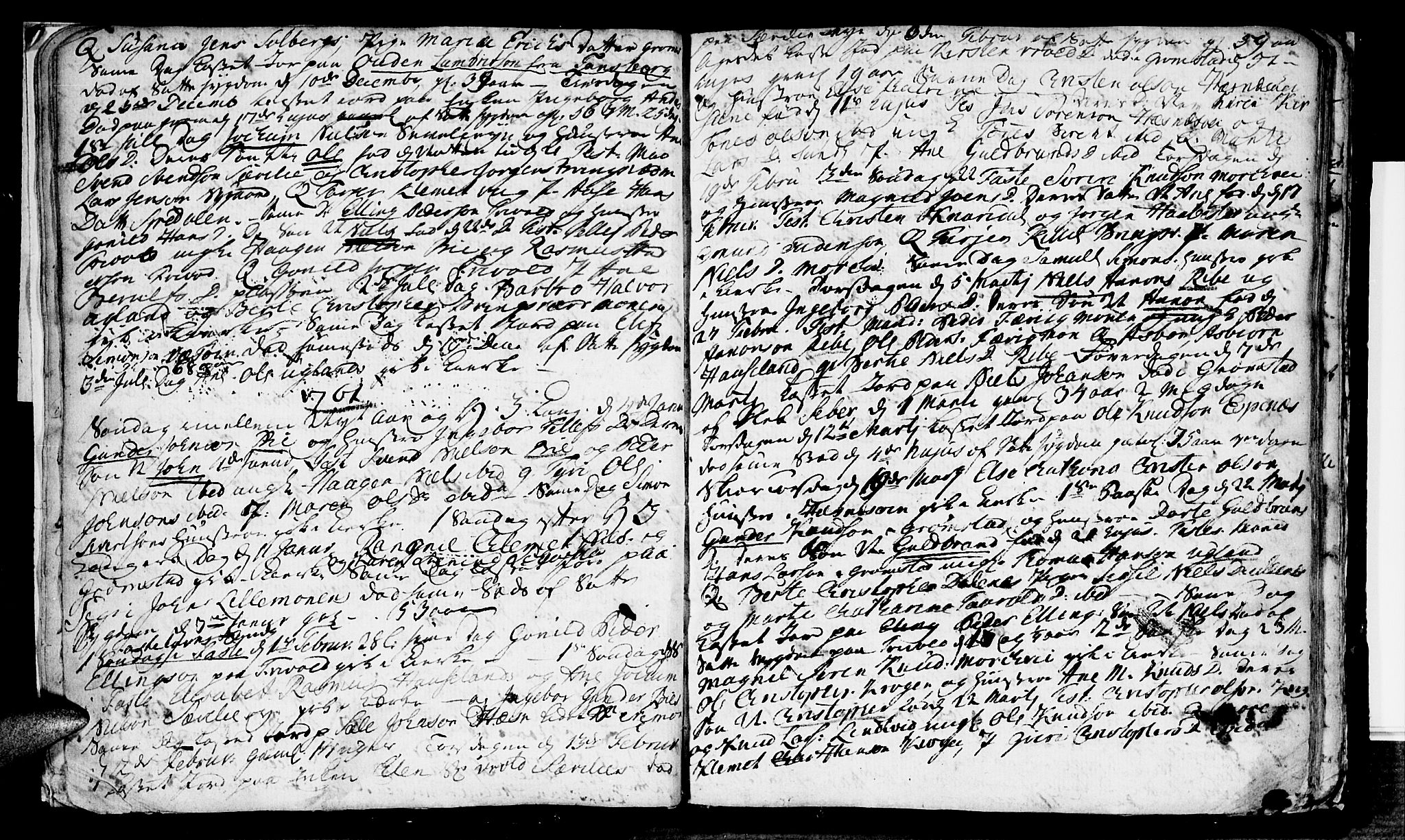 Fjære sokneprestkontor, SAK/1111-0011/F/Fb/L0003: Parish register (copy) no. B 3, 1758-1765, p. 20-21