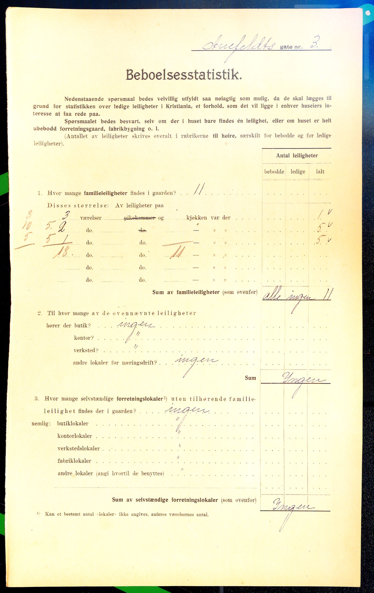 OBA, Municipal Census 1910 for Kristiania, 1910, p. 1050