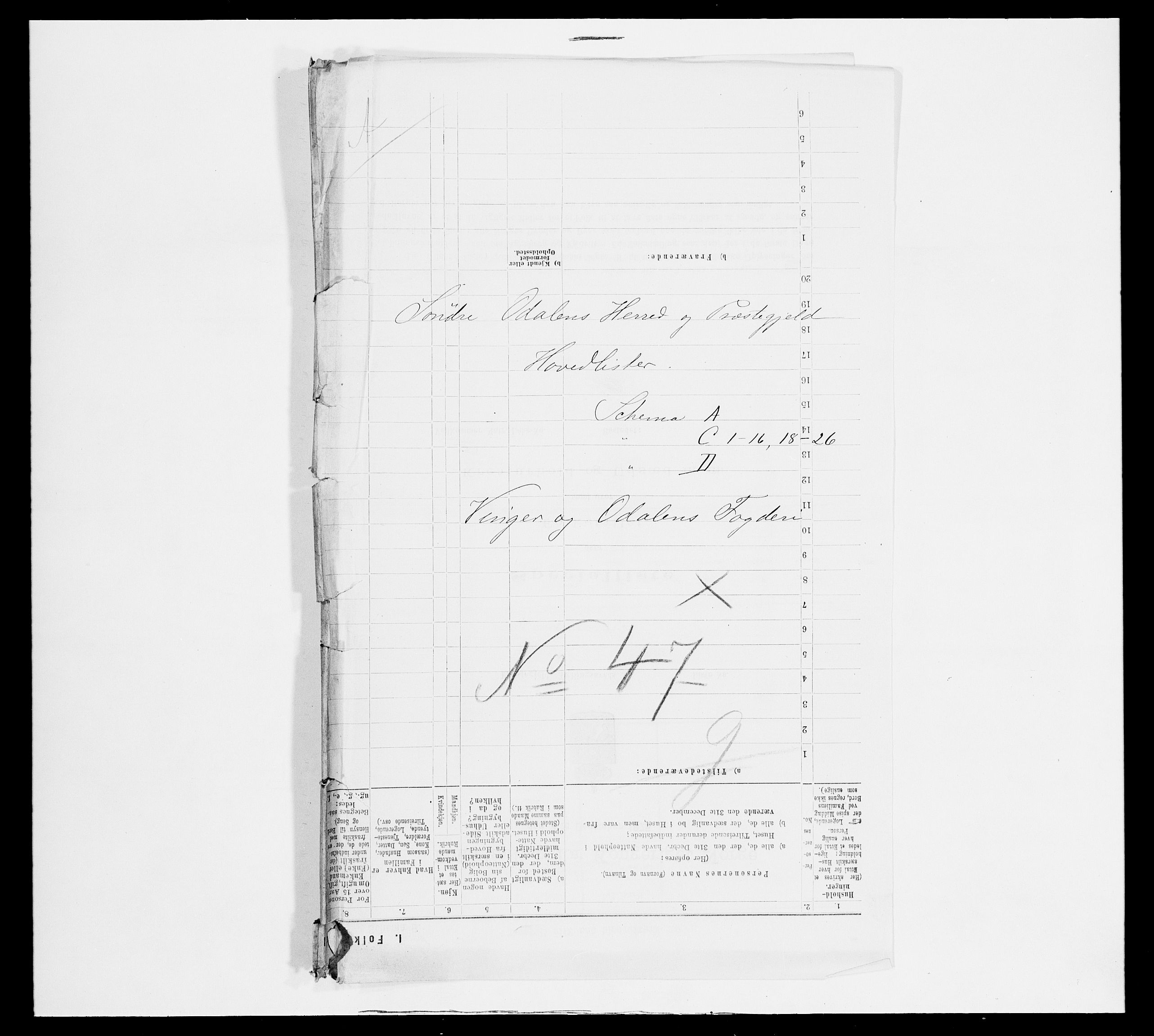 SAH, 1875 census for 0419P Sør-Odal, 1875, p. 16