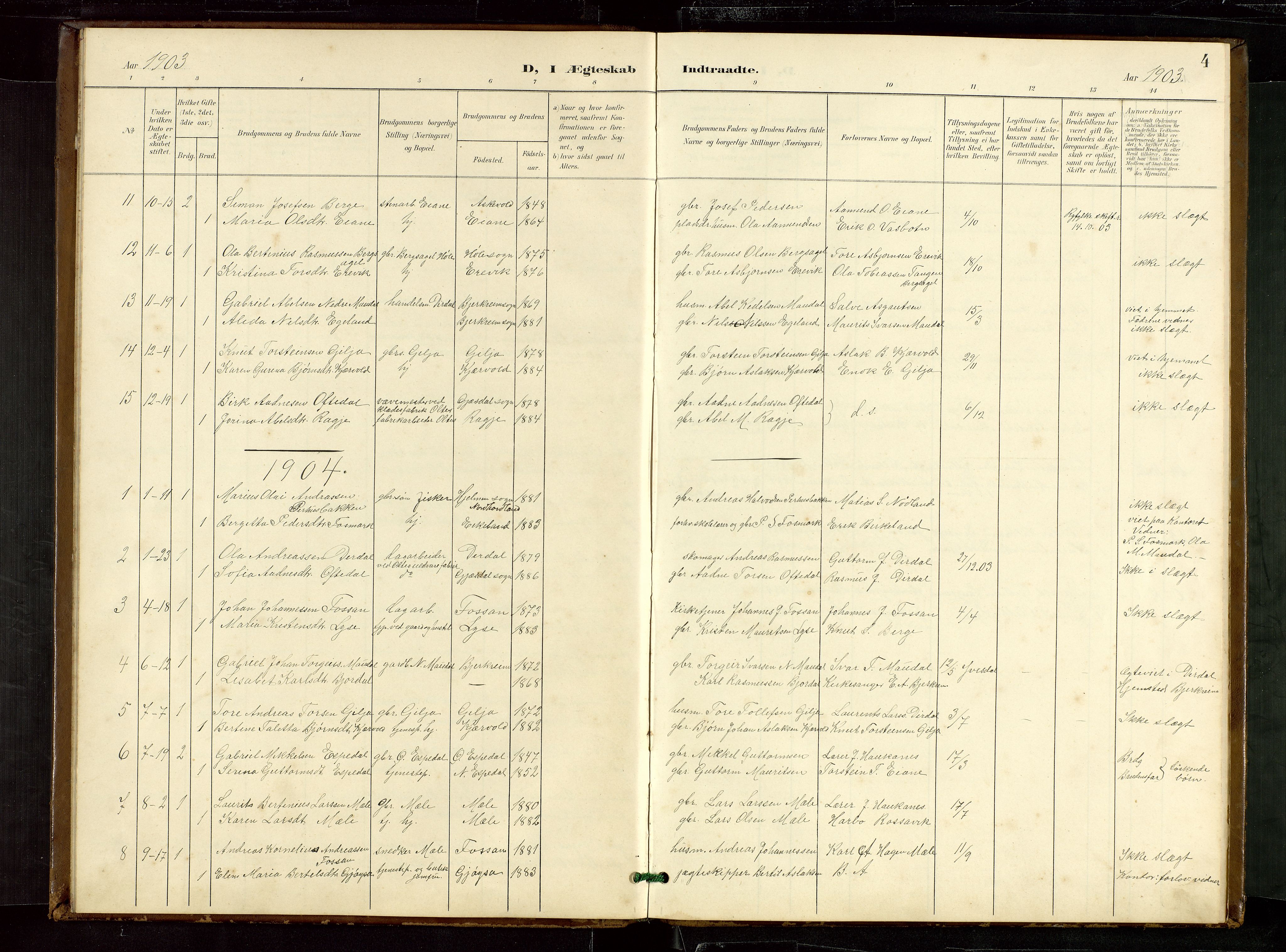 Høgsfjord sokneprestkontor, SAST/A-101624/H/Ha/Hab/L0010: Parish register (copy) no. B 10, 1900-1922, p. 4