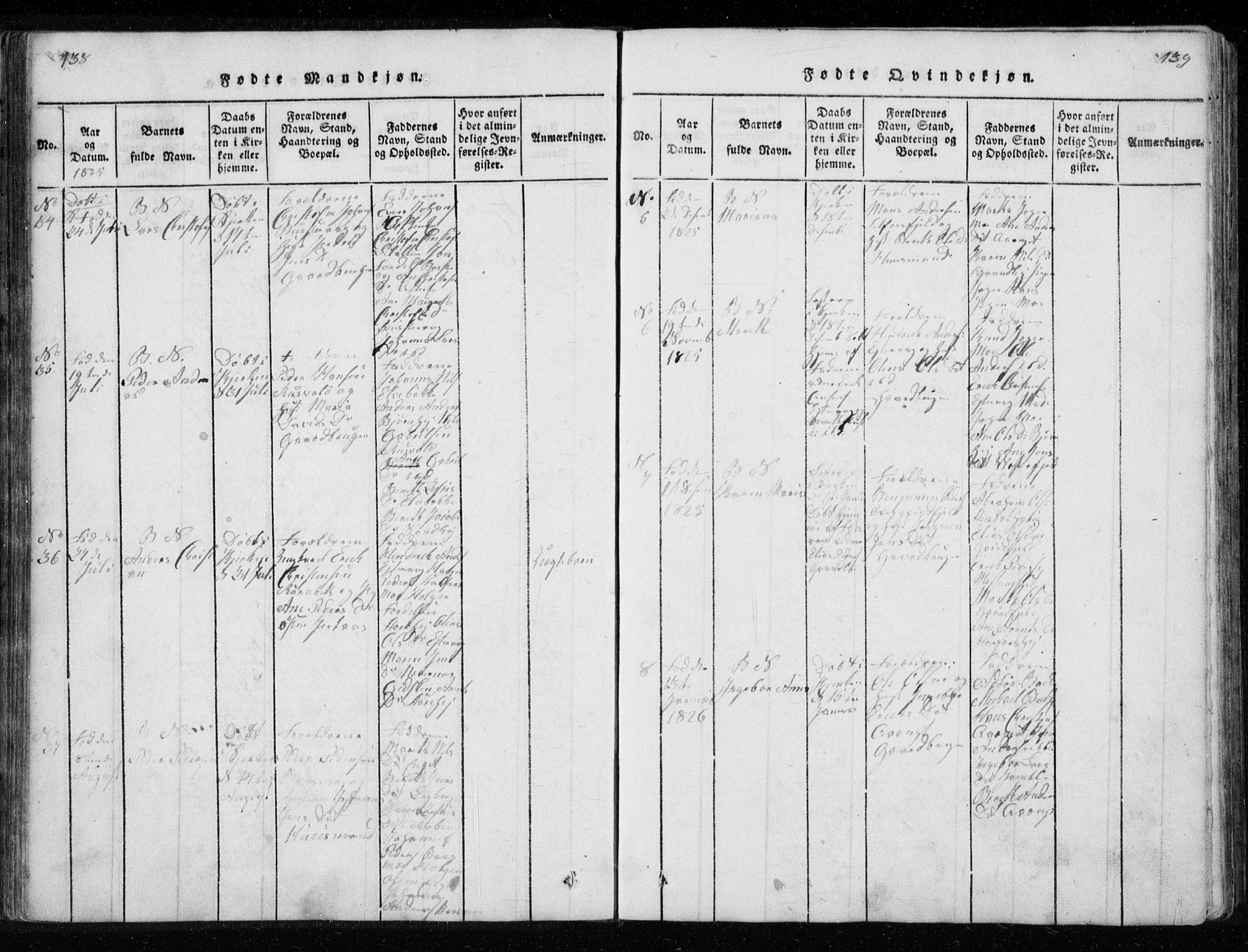 Ministerialprotokoller, klokkerbøker og fødselsregistre - Nordland, AV/SAT-A-1459/827/L0412: Parish register (copy) no. 827C01, 1820-1841, p. 138-139